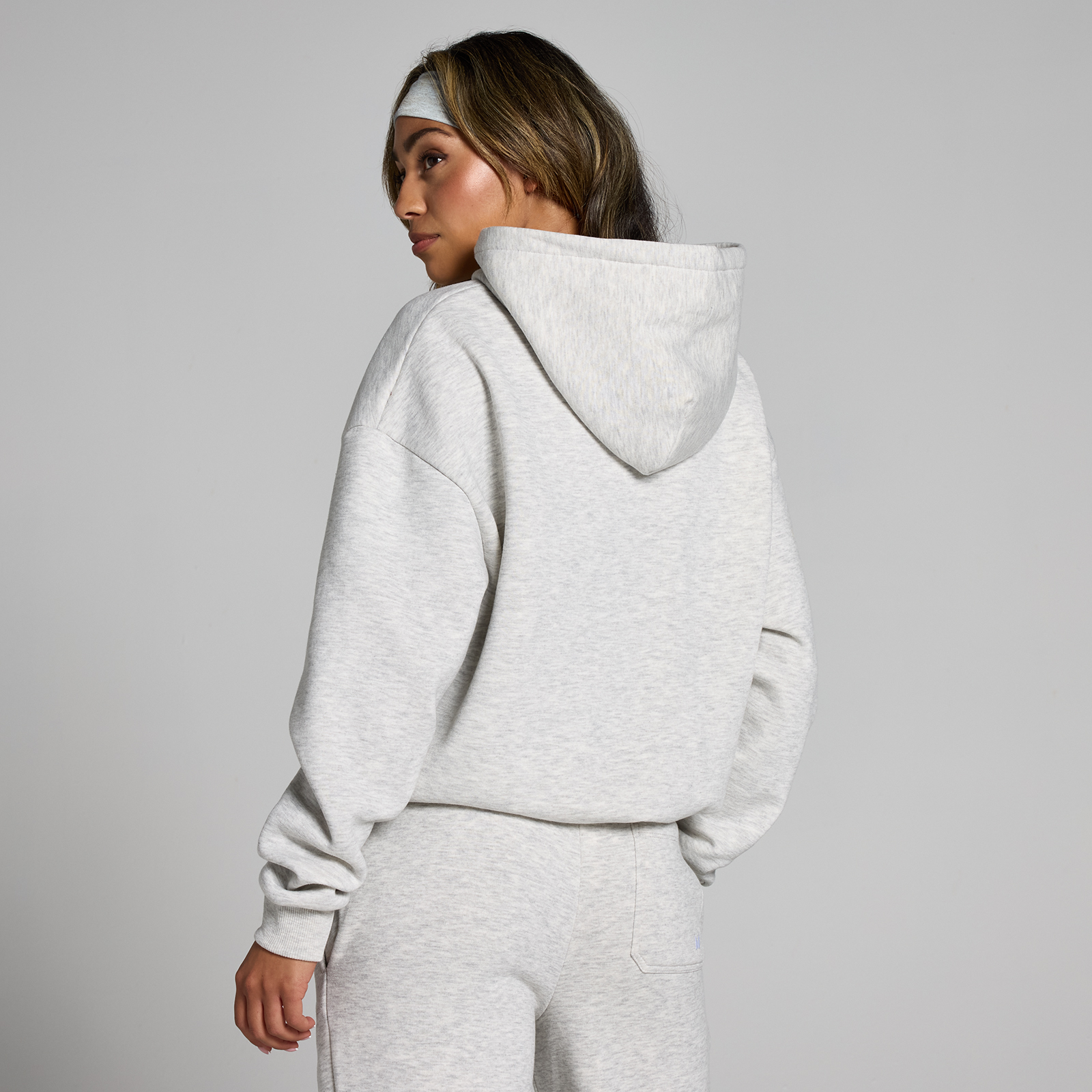 MP Damen Basics Oversize-Kapuzenpulli – Hellgrau - XL
