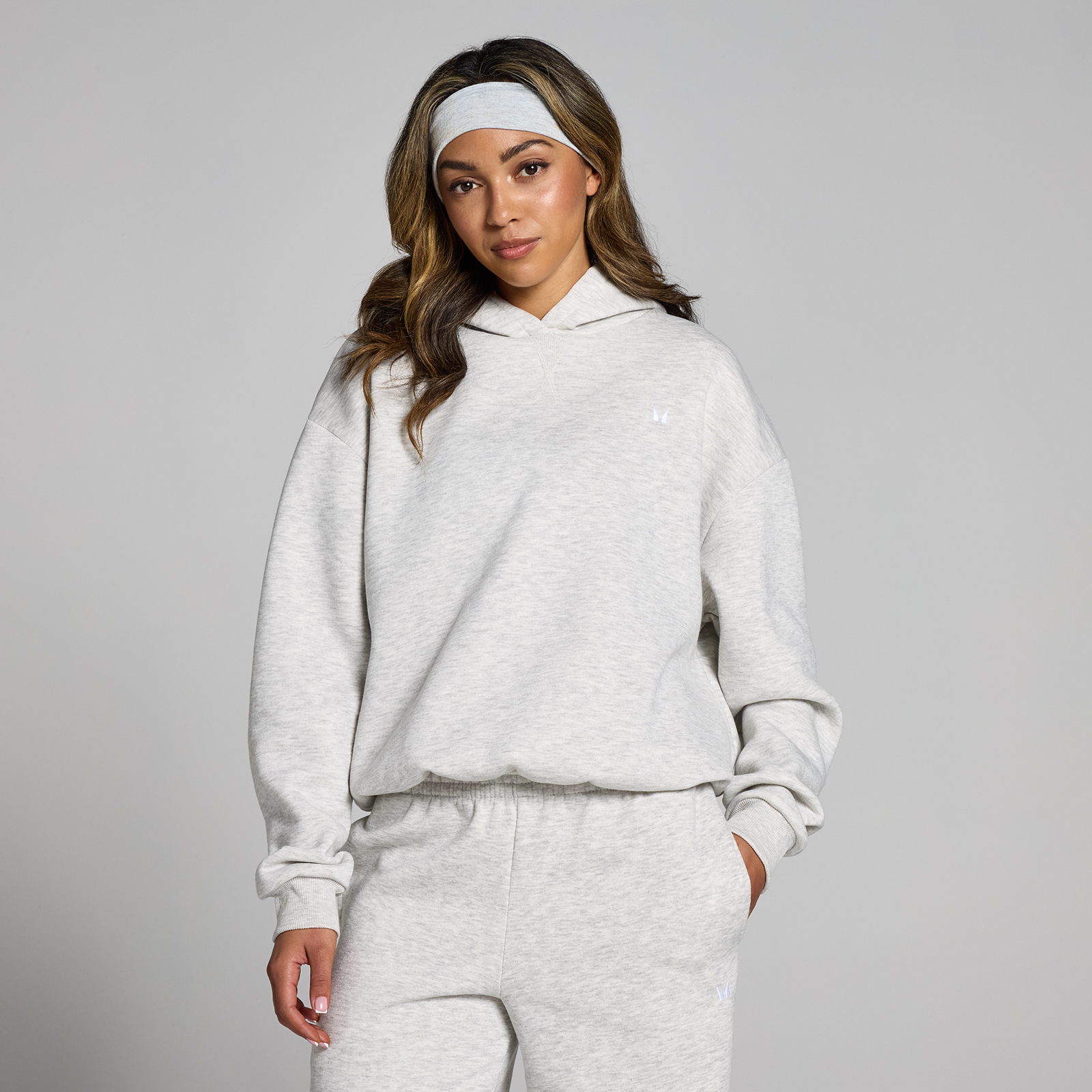 Myprotein UK MP Women's Basics Oversized Hoodie - Light Grey Marl - XS