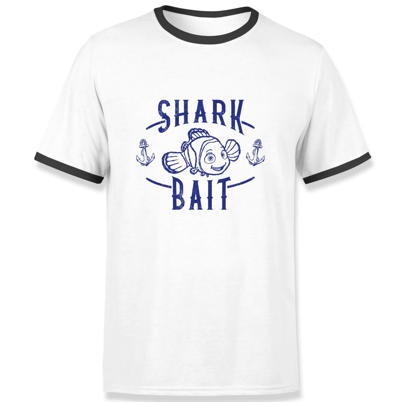 

Finding Nemo Shark Bait Ringer T-Shirt - White Black - L