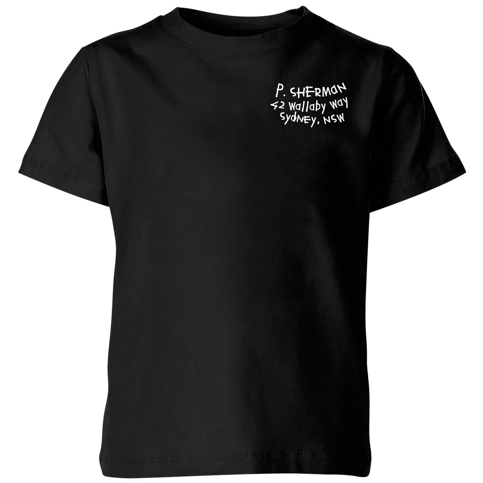 

Finding Nemo P.Sherman Address Kids' T-Shirt - Black - 3-4 Anni