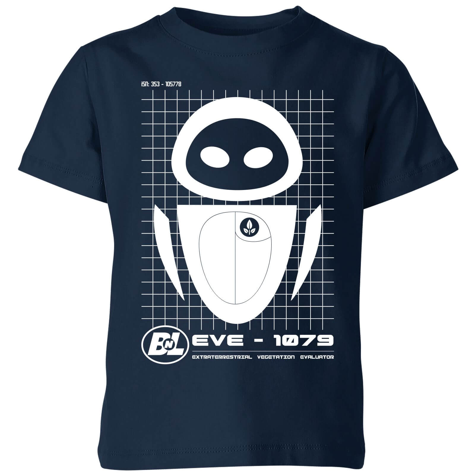 Wall-E Eve Schematic Kids' T-Shirt - Navy - 5-6 Years
