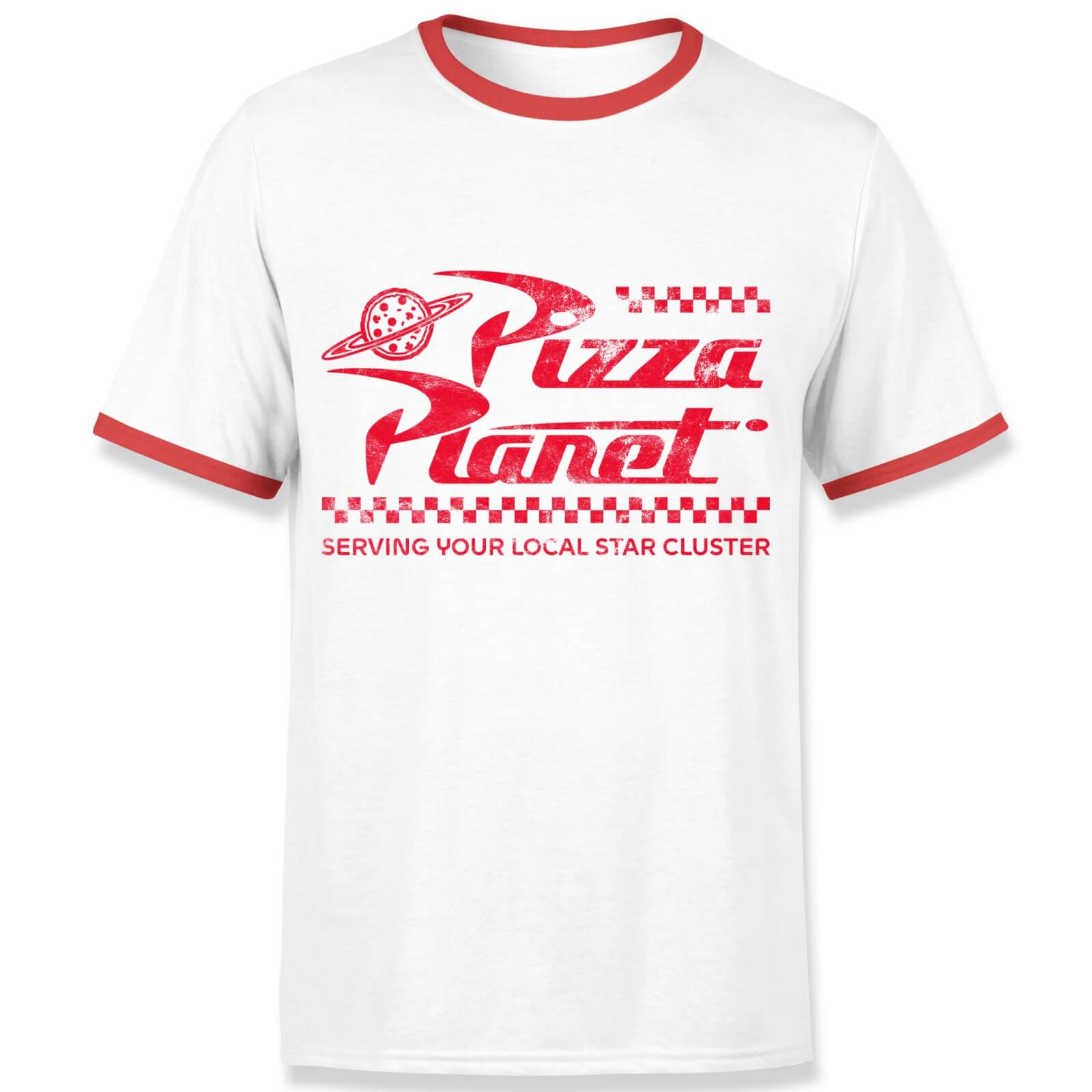

Toy Story x Pizza Planet Men's Ringer T-Shirt - White/Red - L