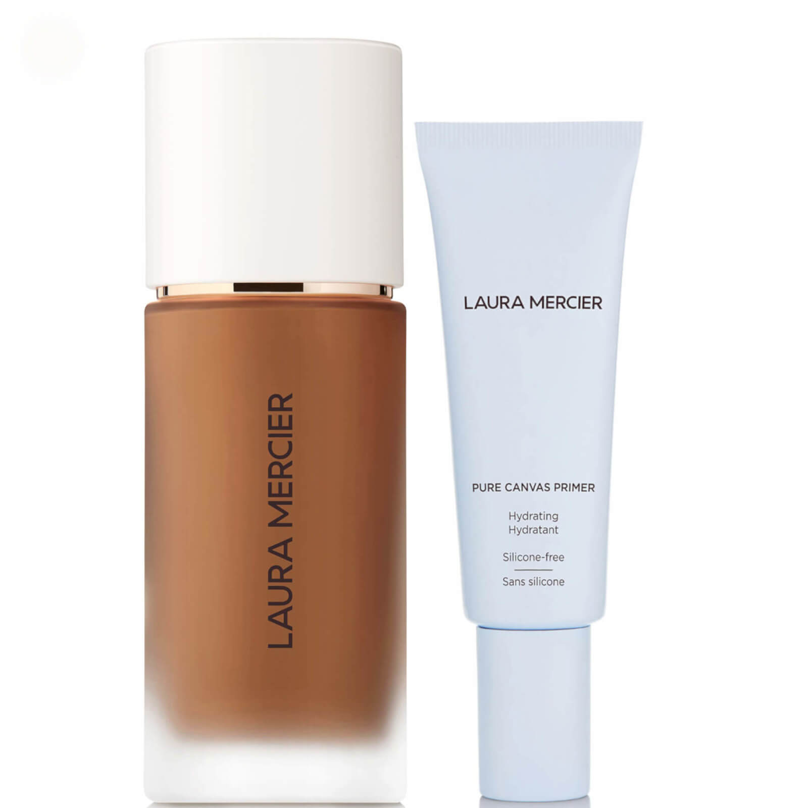 Laura Mercier Real Flawless Foundation and Pure Canvas Hydrating Primer Bundle (Various Shades) - 5W