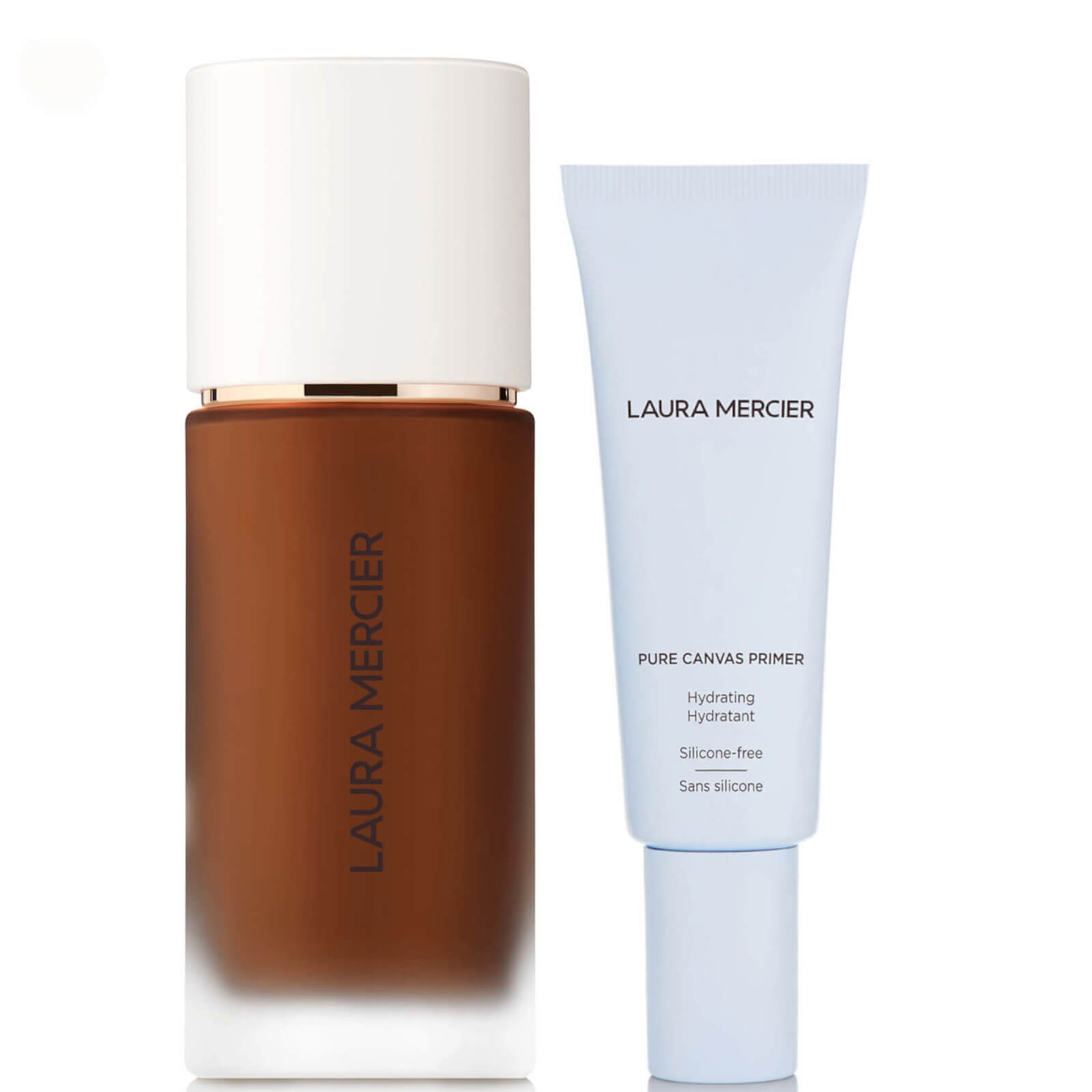 Laura Mercier Real Flawless Foundation and Pure Canvas Hydrating Primer Bundle (Various Shades) - 6N