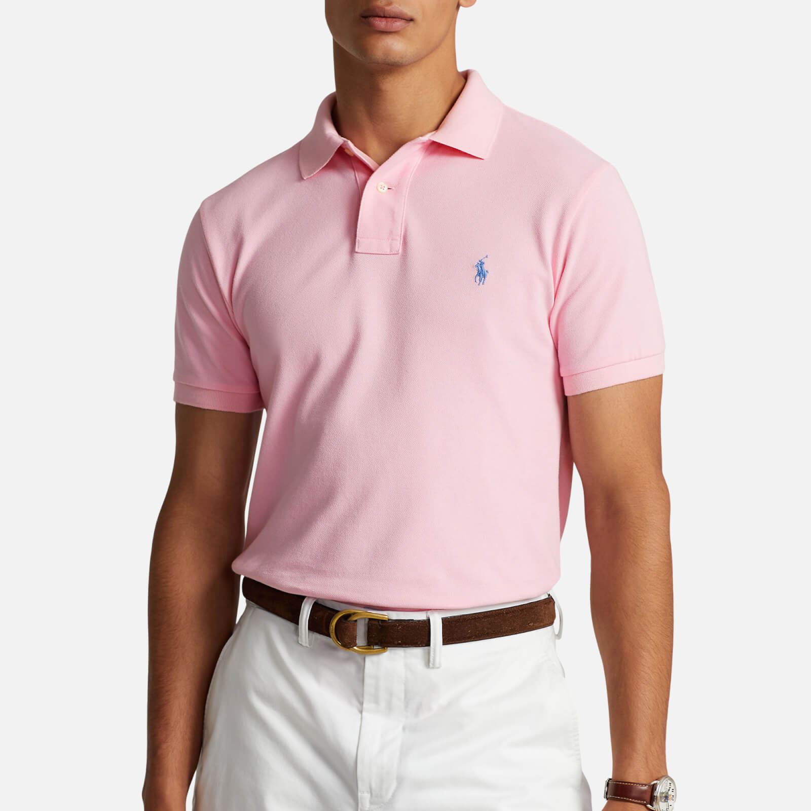 Polo Ralph Lauren Men's Custom Slim Fit Polo Shirt - Carmel Pink - S