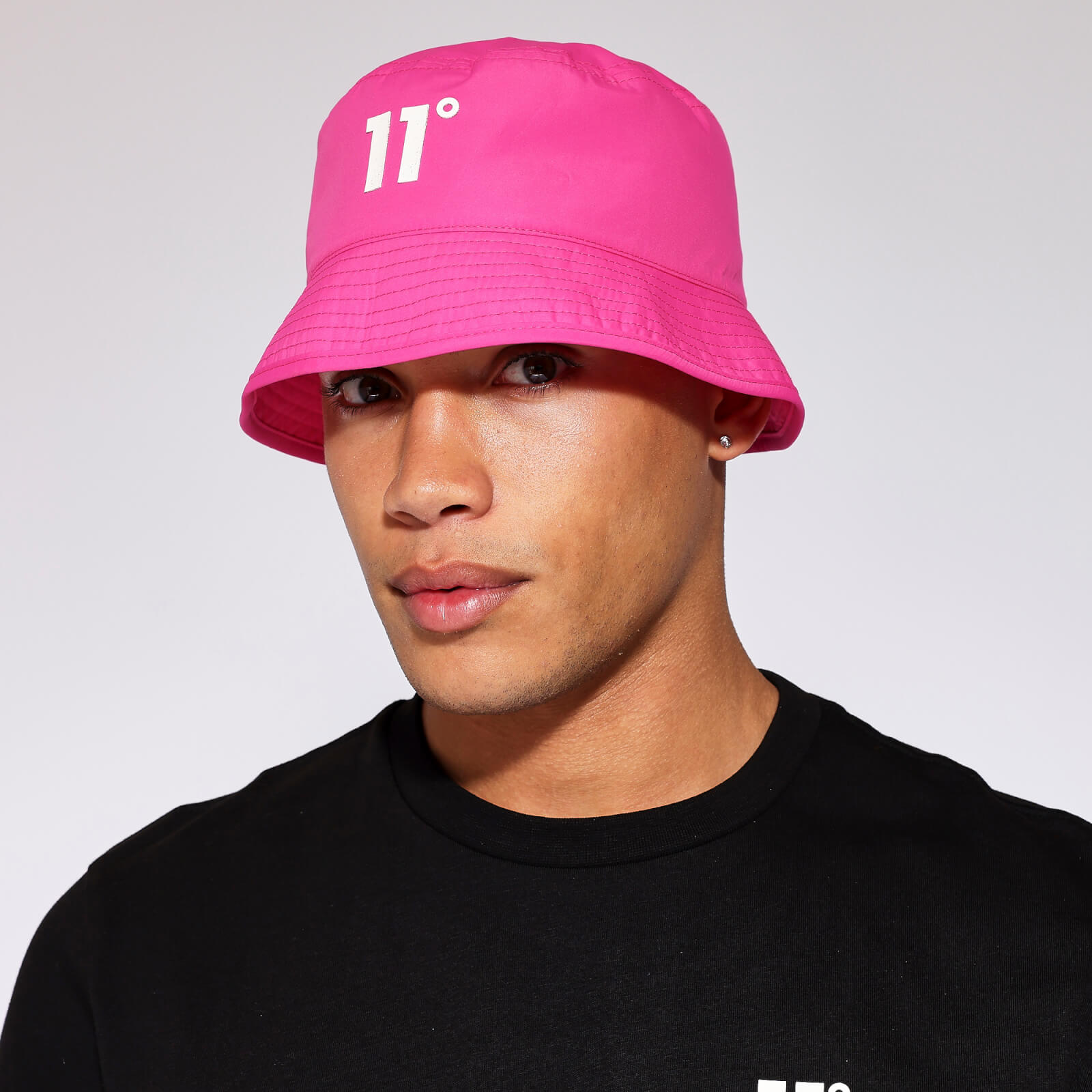 nylon bucket hat - neon pink glo - one size