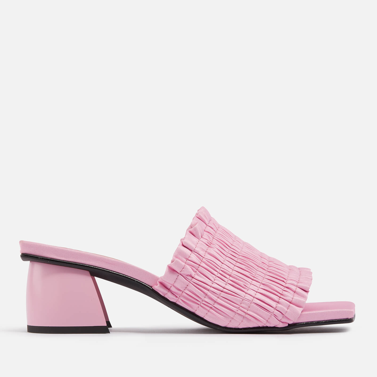 Ganni Women’s Smocked Satin Mules - UK 5