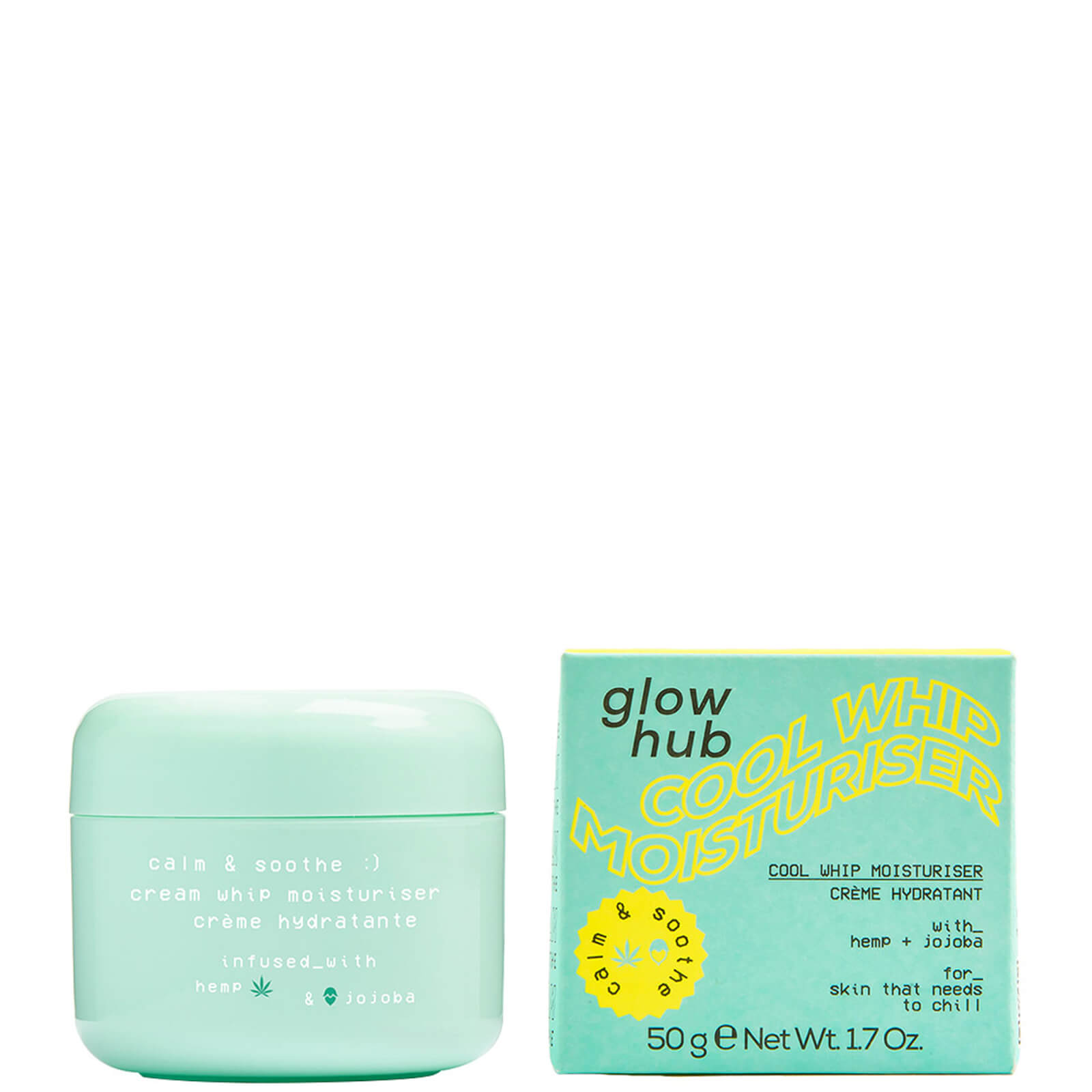 Glow Hub Calm And Soothe Cool Whip Moisturiser 50g In Blue