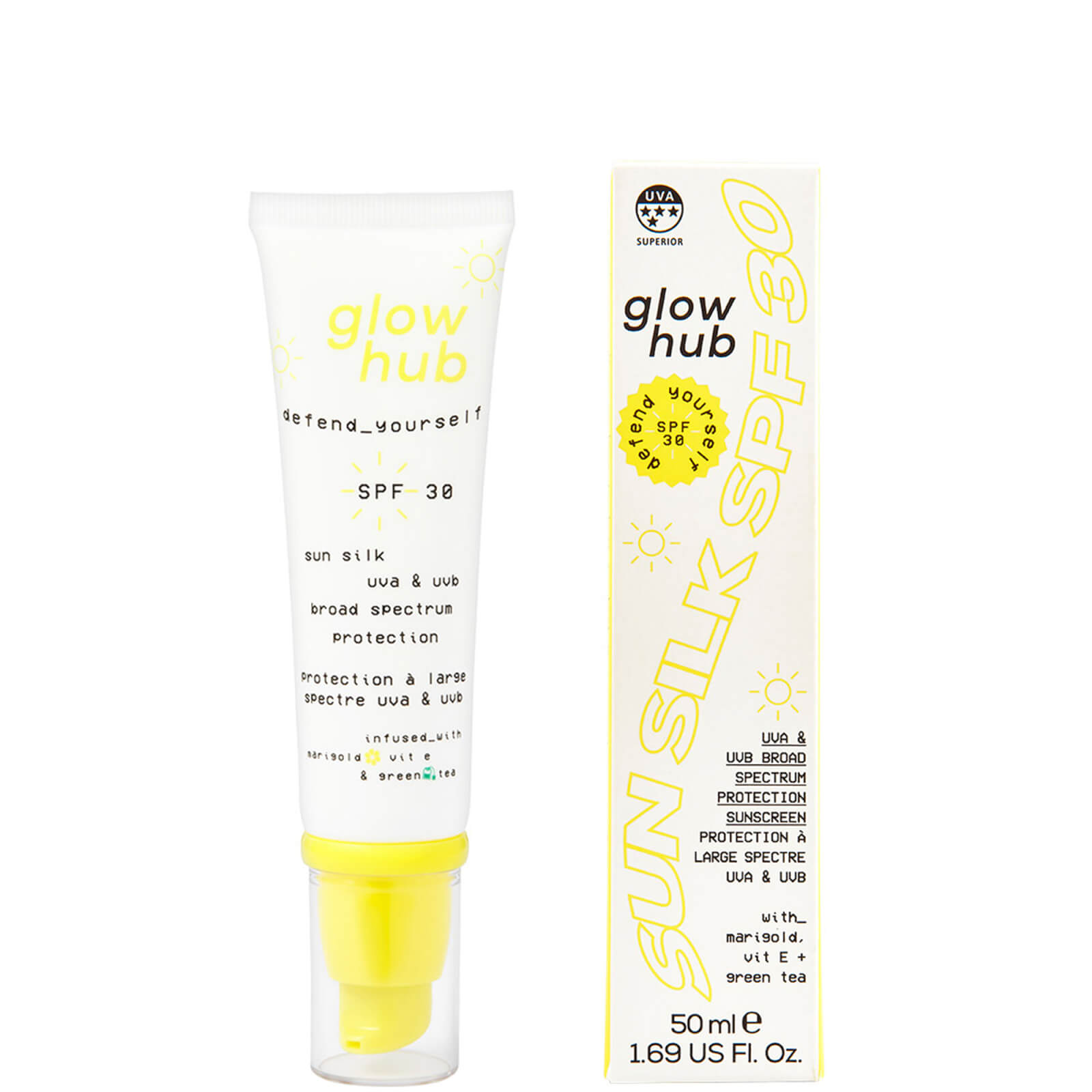 Image of Glow Hub Sun Silk Face Cream SPF 30 50ml