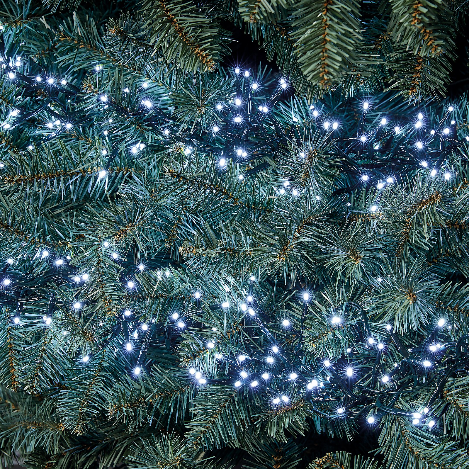 750 Led Timer Cluster String Christmas Tree Lights - Bright White
