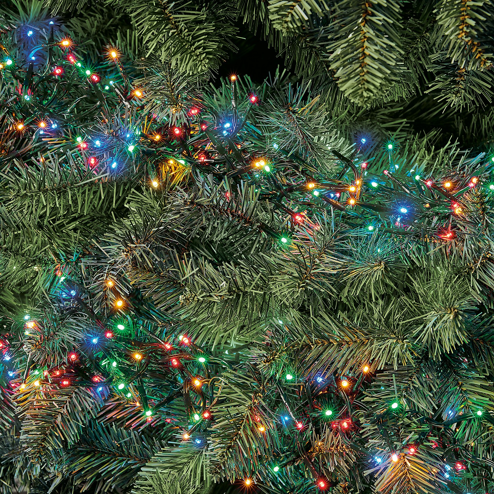 1000 Led Timer Cluster String Christmas Tree Lights - Multicoloured