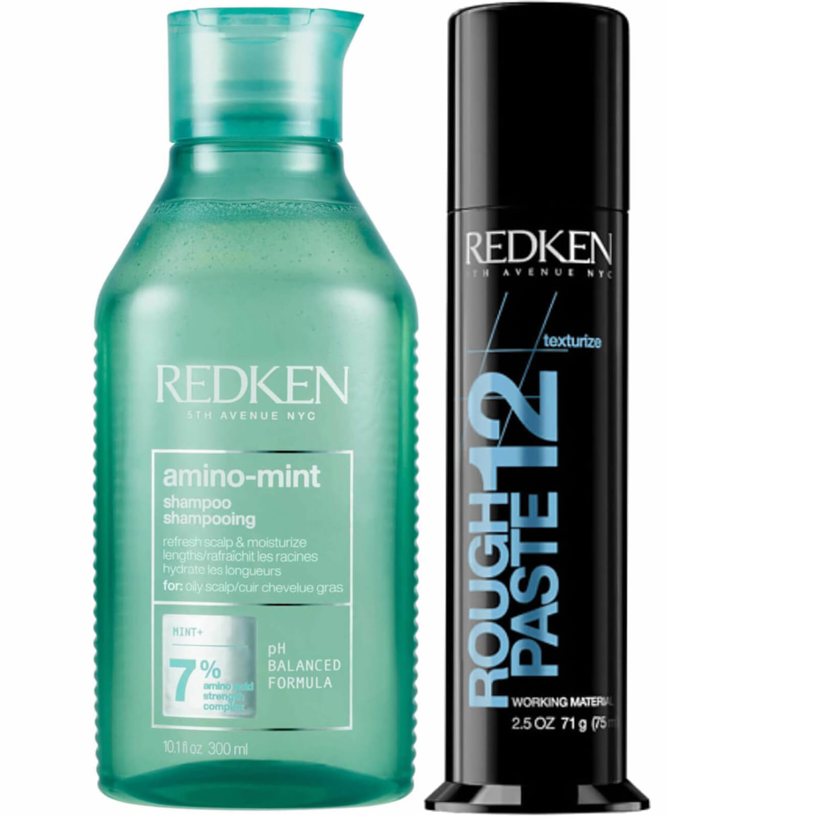 Photos - Hair Product Redken Amino Mint for Oily Scalps and Hair Styling Texture Paste Bundle RA 