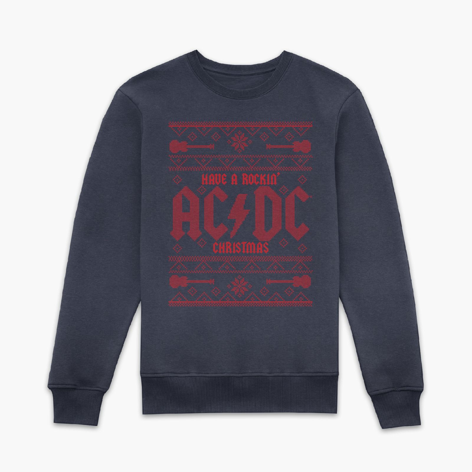 

AC/DC Have A Rockin' Christmas (red) Sweatshirt - Navy - XS