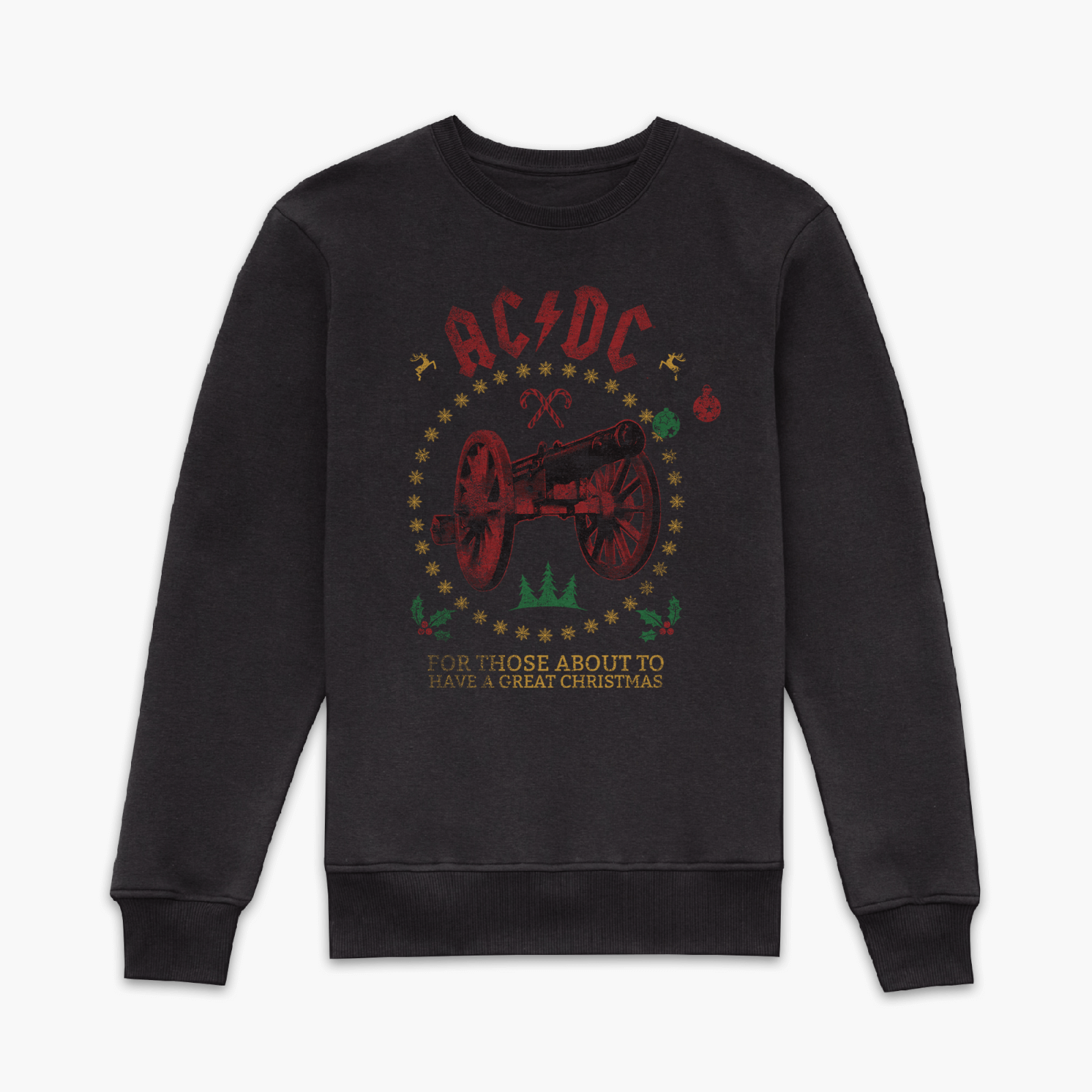 

AC/DC For Those About To Have A Great Christmas Sweatshirt - Black - XL