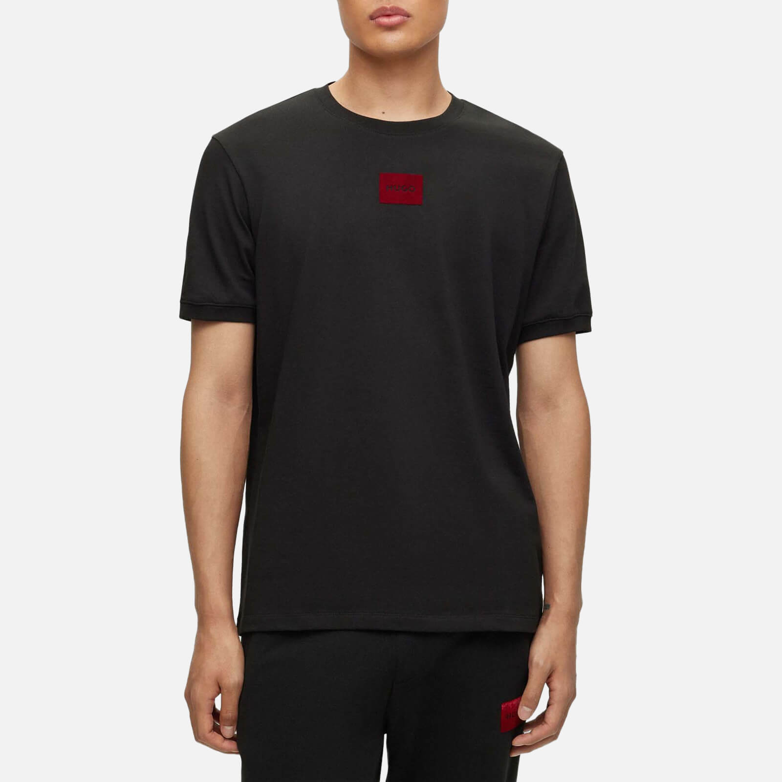 HUGO Diragolino_V Logo-Appliqued Cotton-Jersey T-Shirt