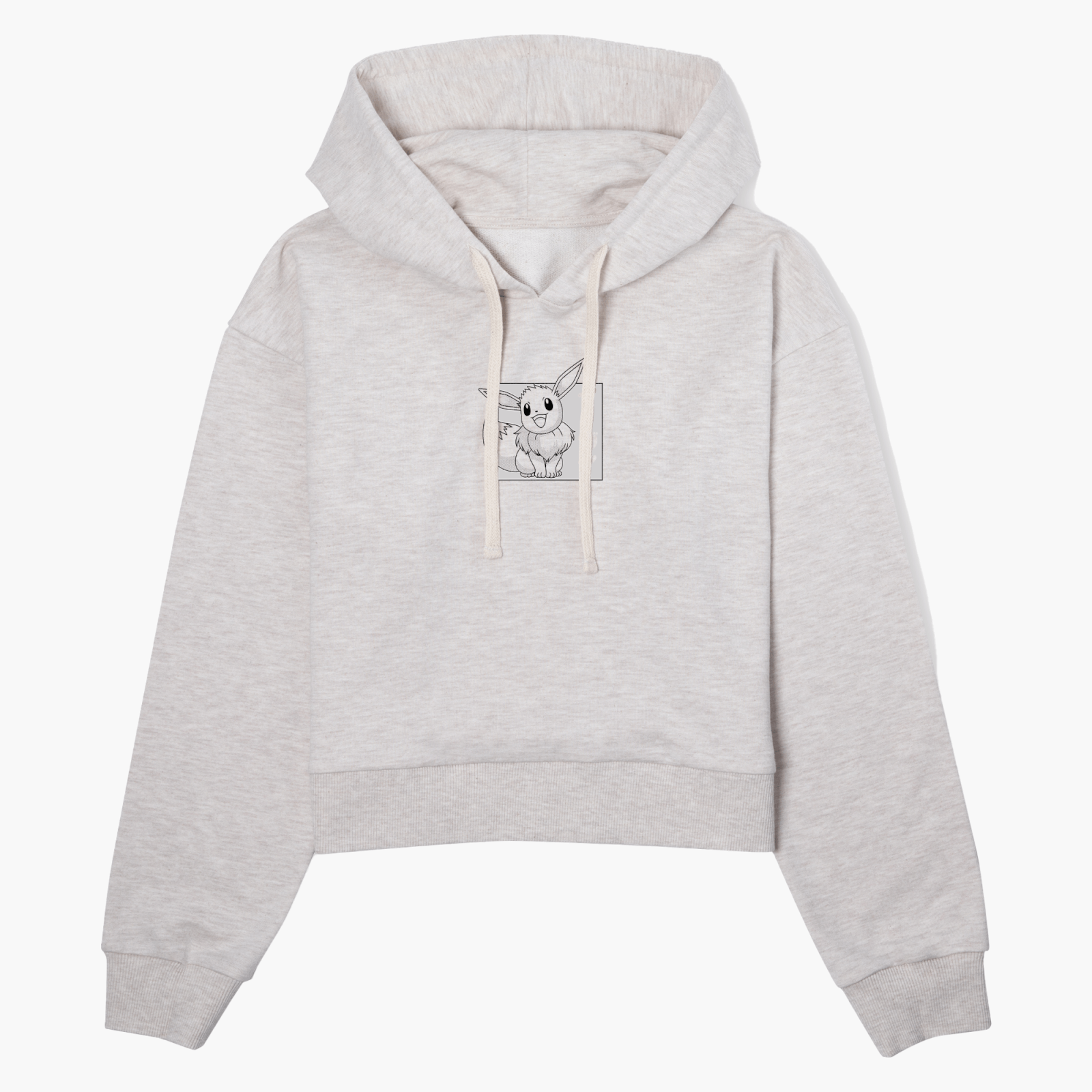 

Pokémon Eeveelution Women's Cropped Hoodie - Ecru Marl - XL