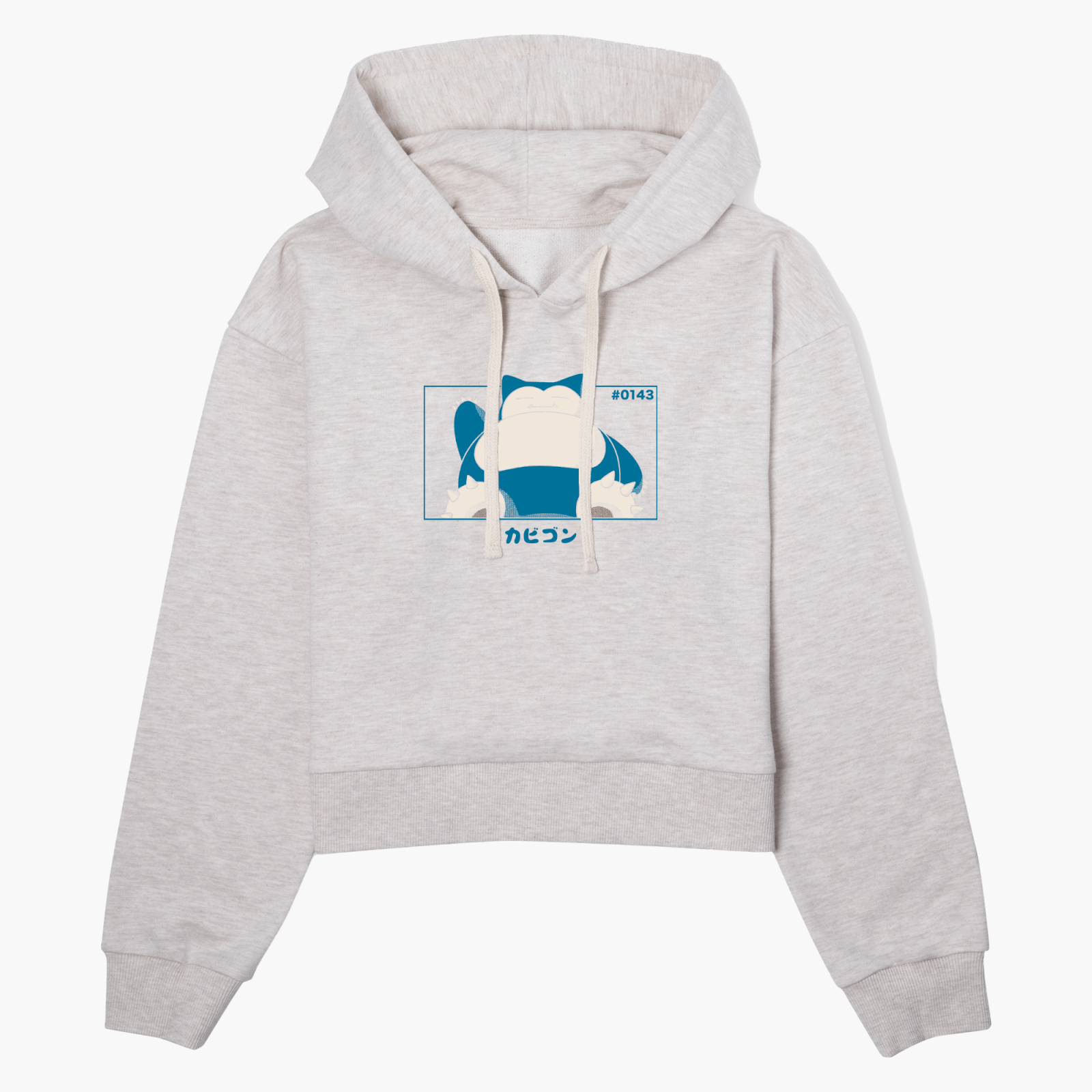 

Pokémon Snorlax Women's Cropped Hoodie - Ecru Marl - XL