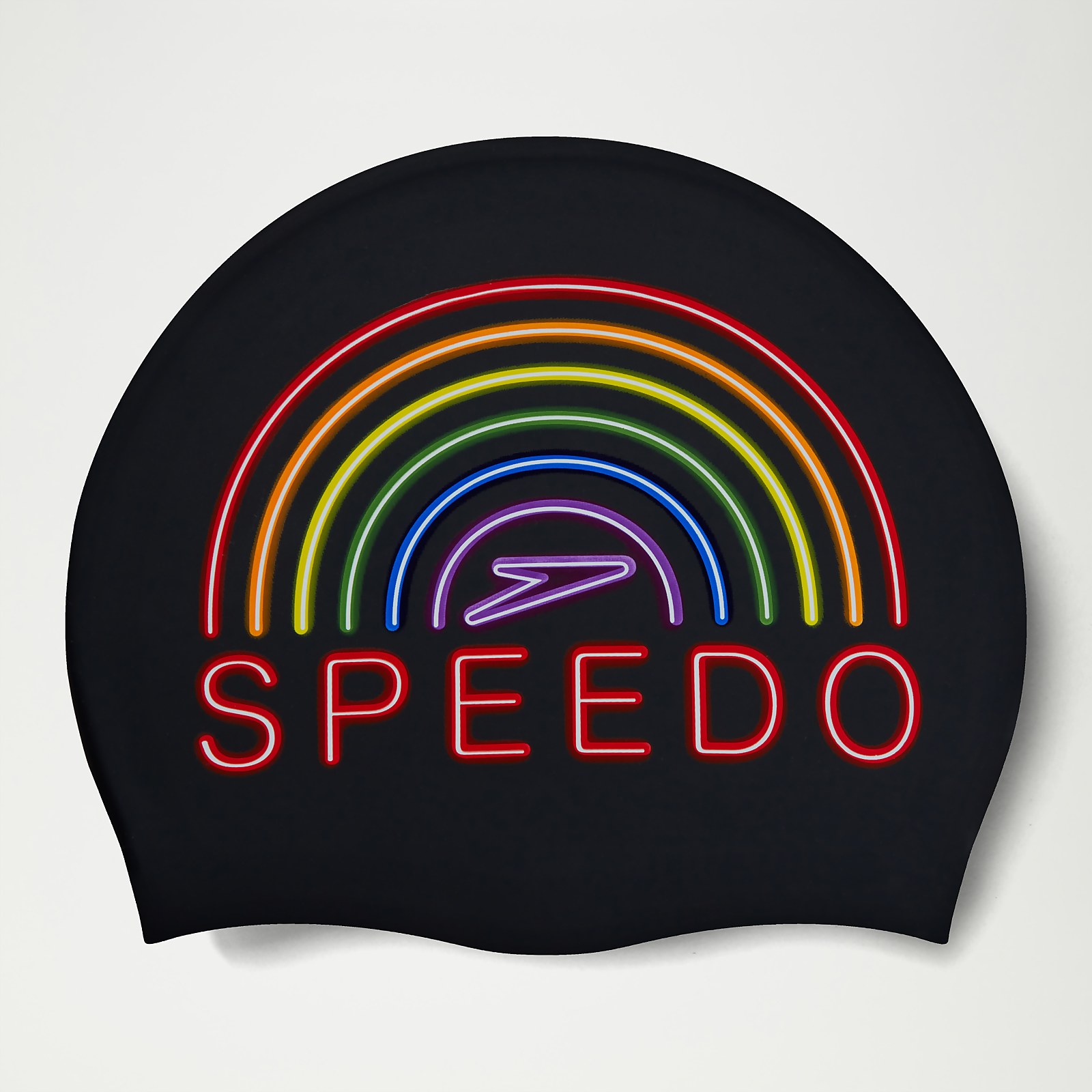 Photos - Swim Cap Speedo Adult Pride Silicone Cap Rainbow 