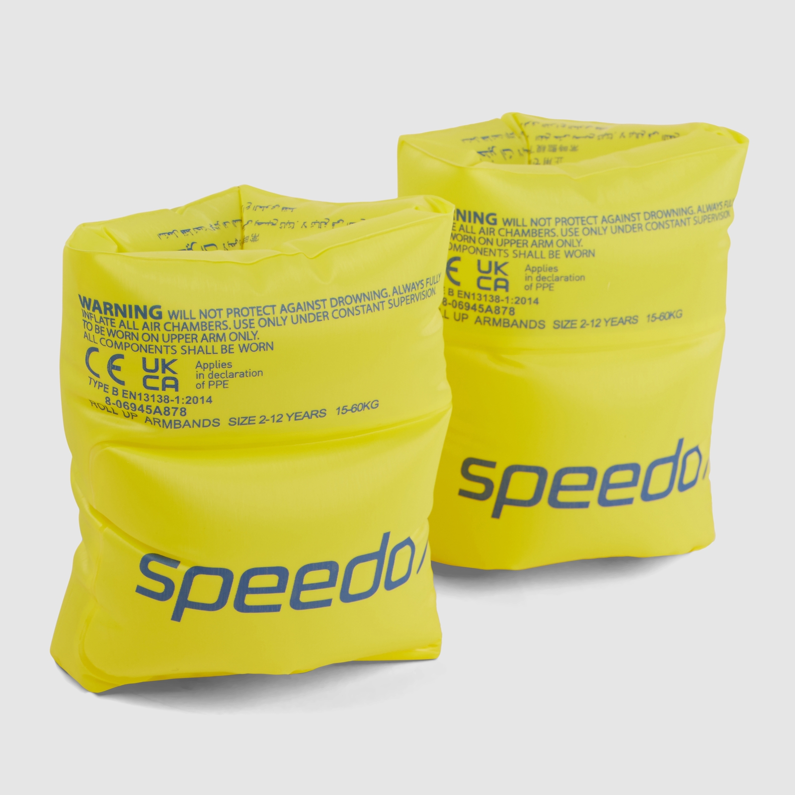 Junior Roll Up Armbands Yellow