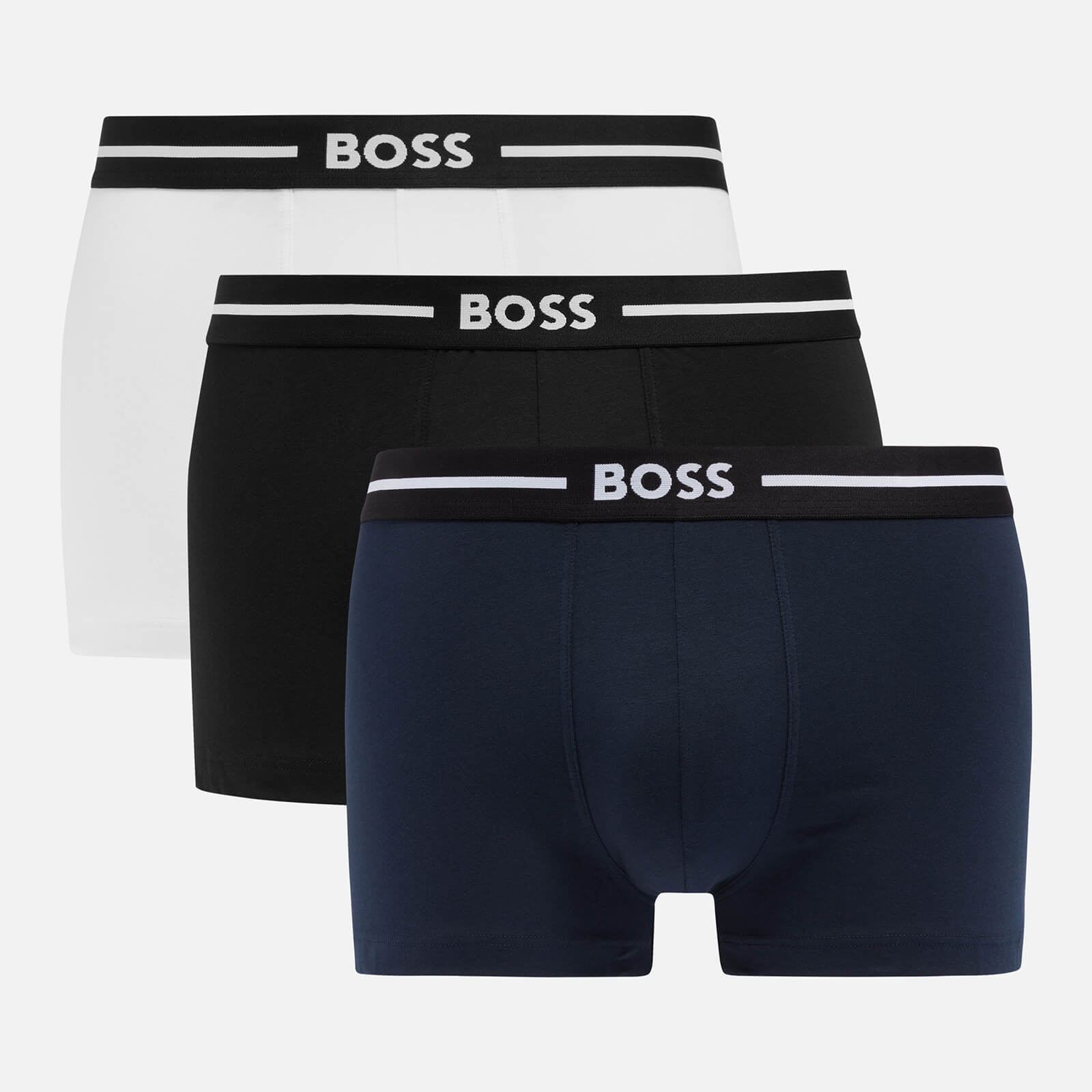 BOSS Bodywear Three-Pack Bold Stretch-Cotton Boxer Trunks