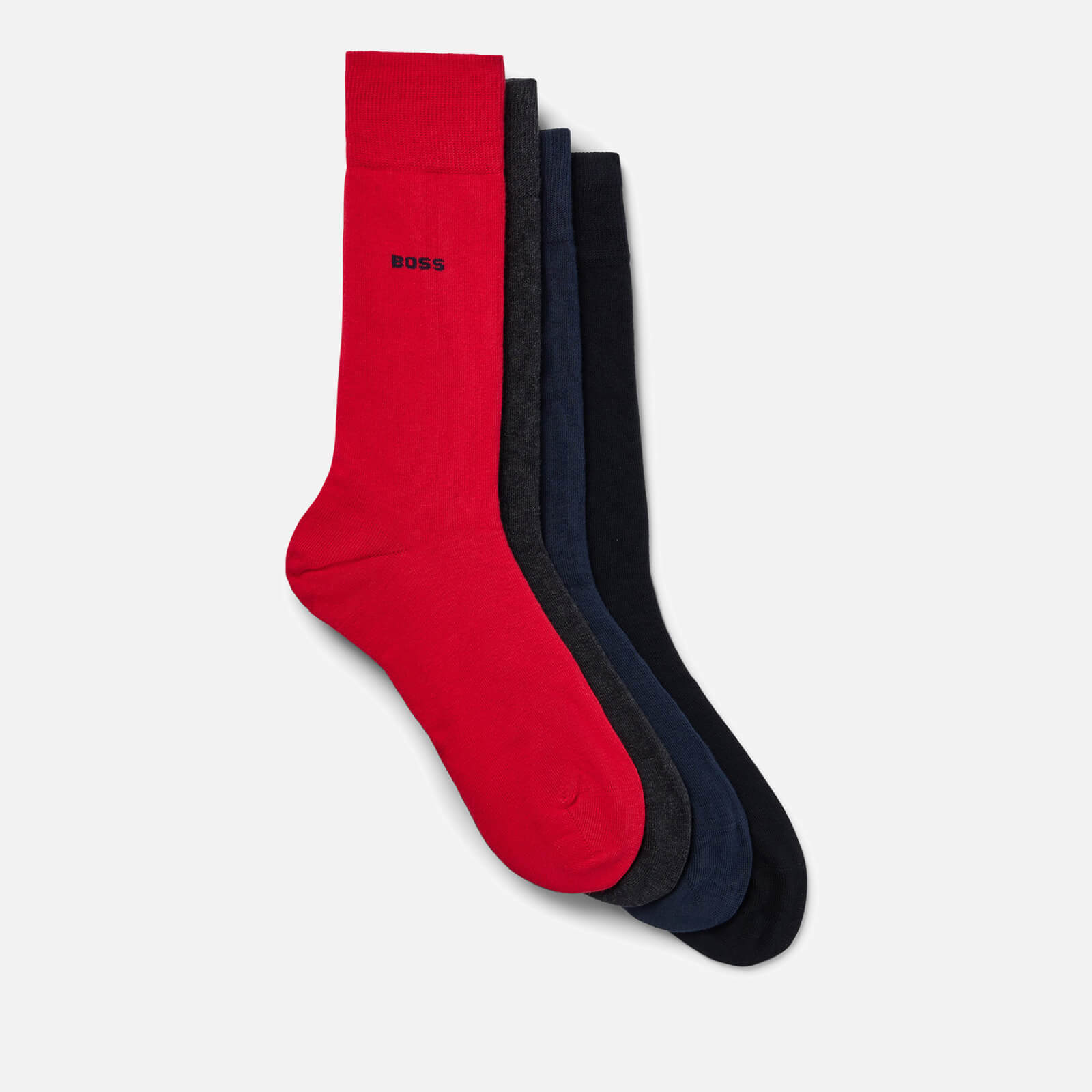 BOSS Bodywear 4 Pack Jacuard Cotton-Blend Socks Gift Set
