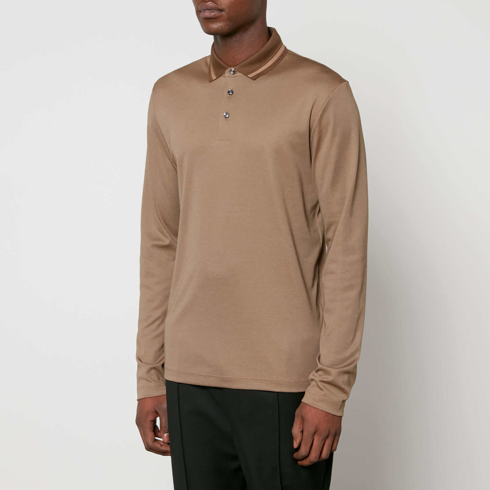 BOSS Black Pleins 23 Cotton-Blend Jacquard Polo Shirt