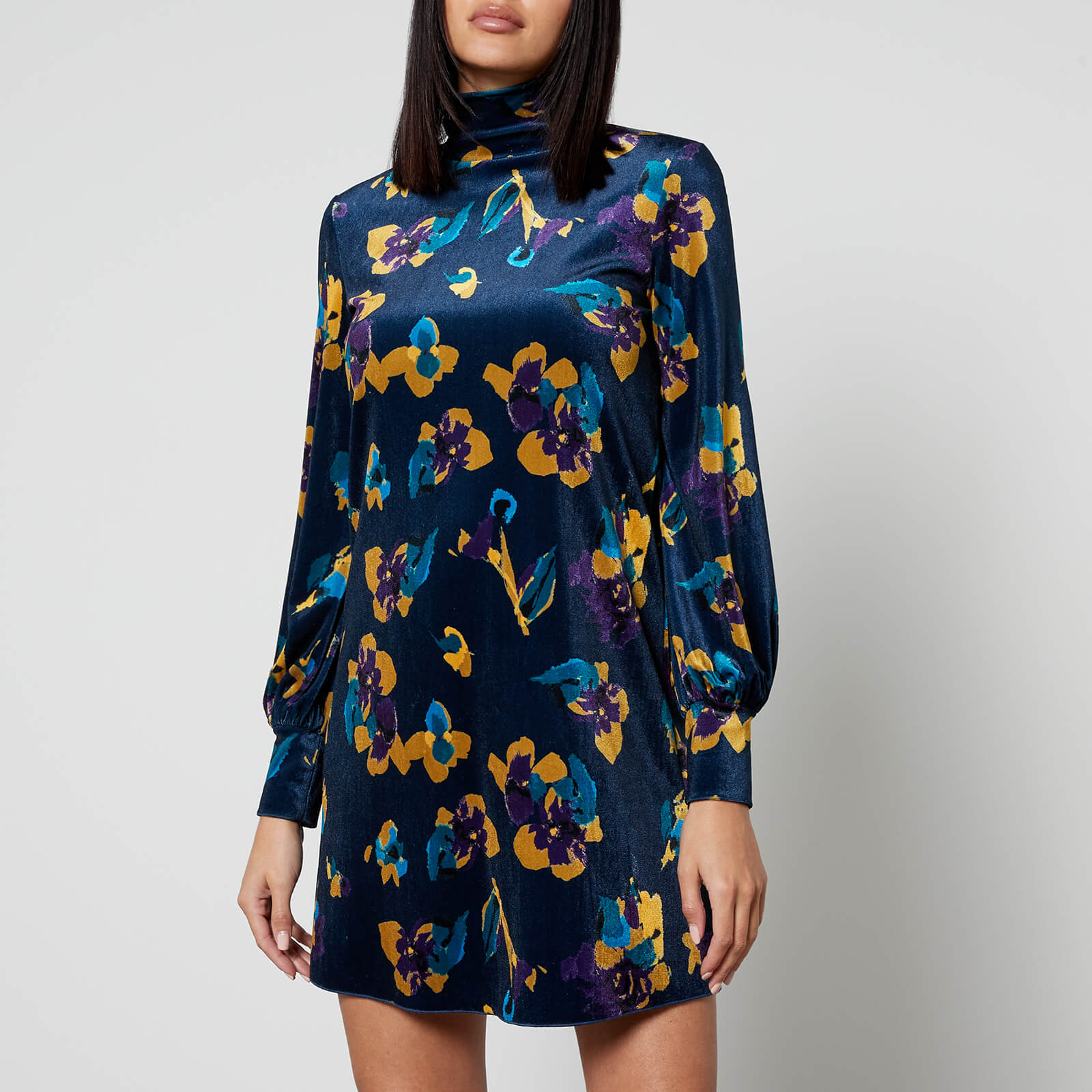 MAX&Co Floral Velvet-Jersey Tunic Dress