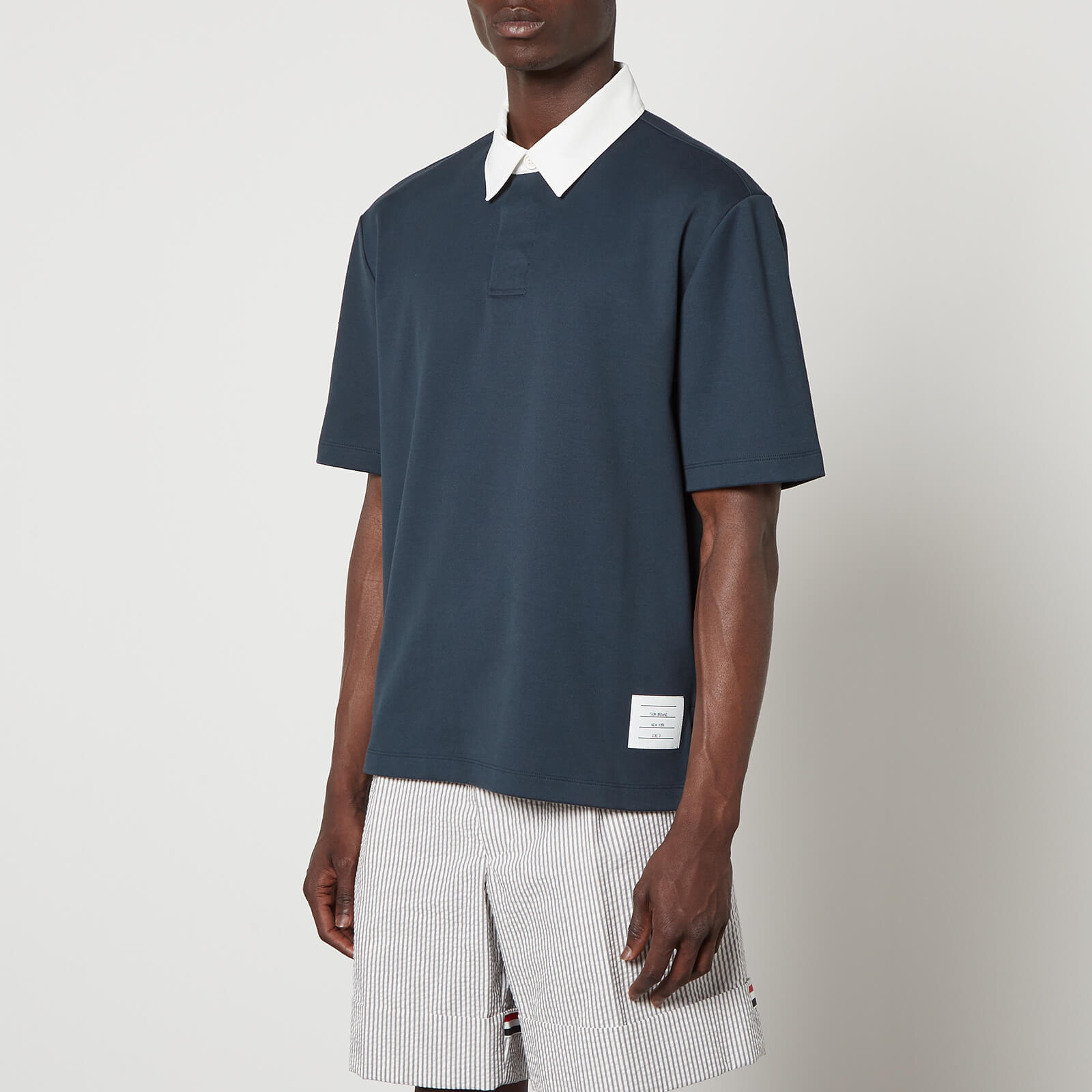 thom browne cotton-jersey rugby shirt - 1/s