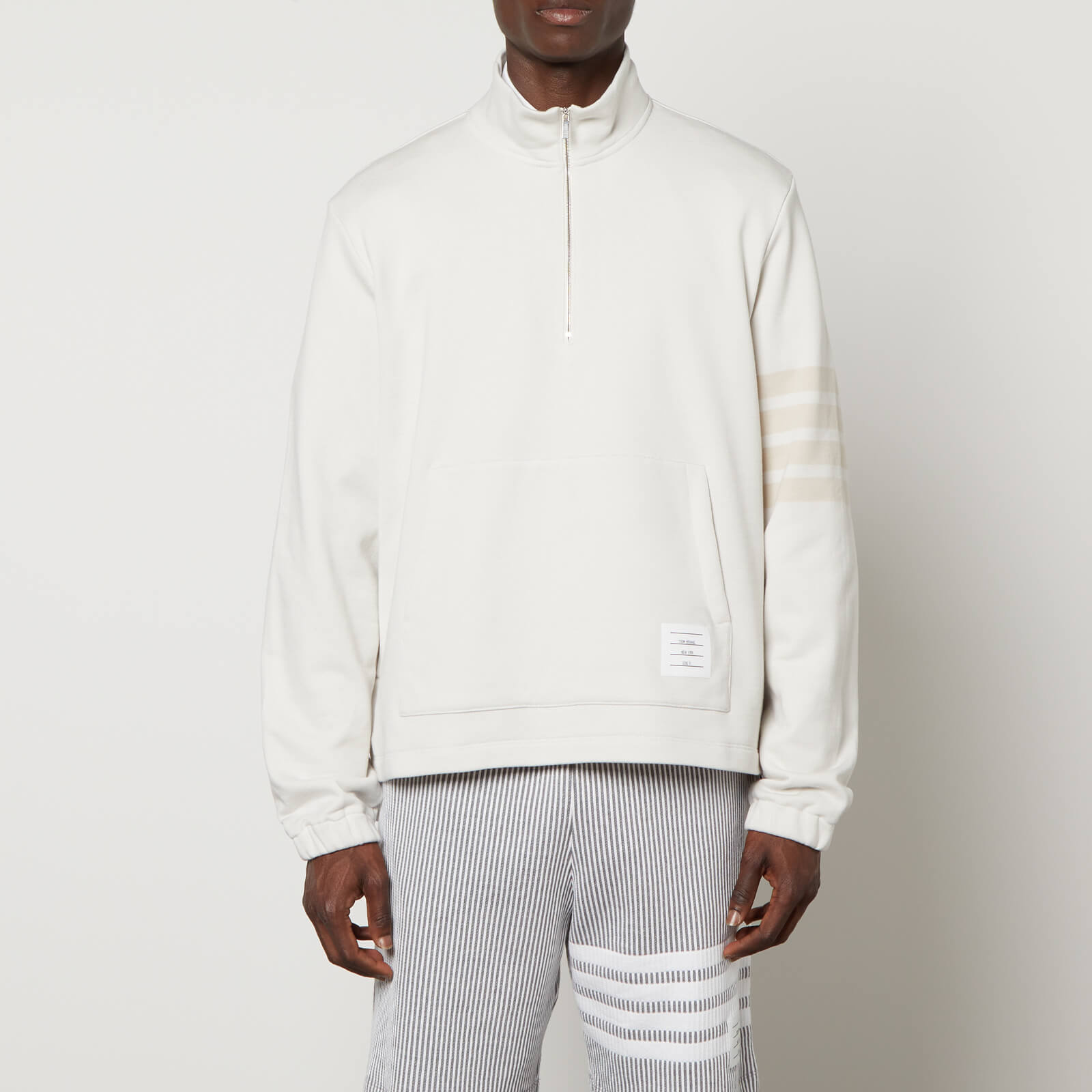 thom browne loopback cotton-jersey jumper - 1/s