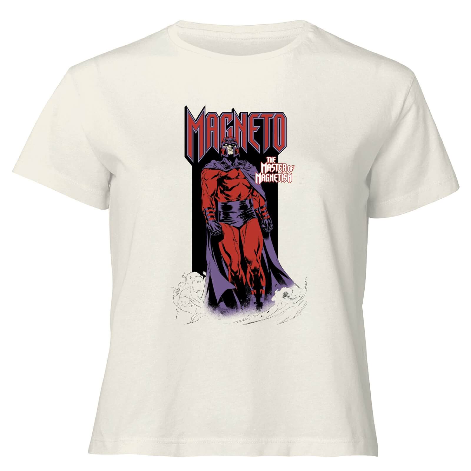 X-Men Magneto Master Of Magnetism Women's Cropped T-Shirt - Cream - L