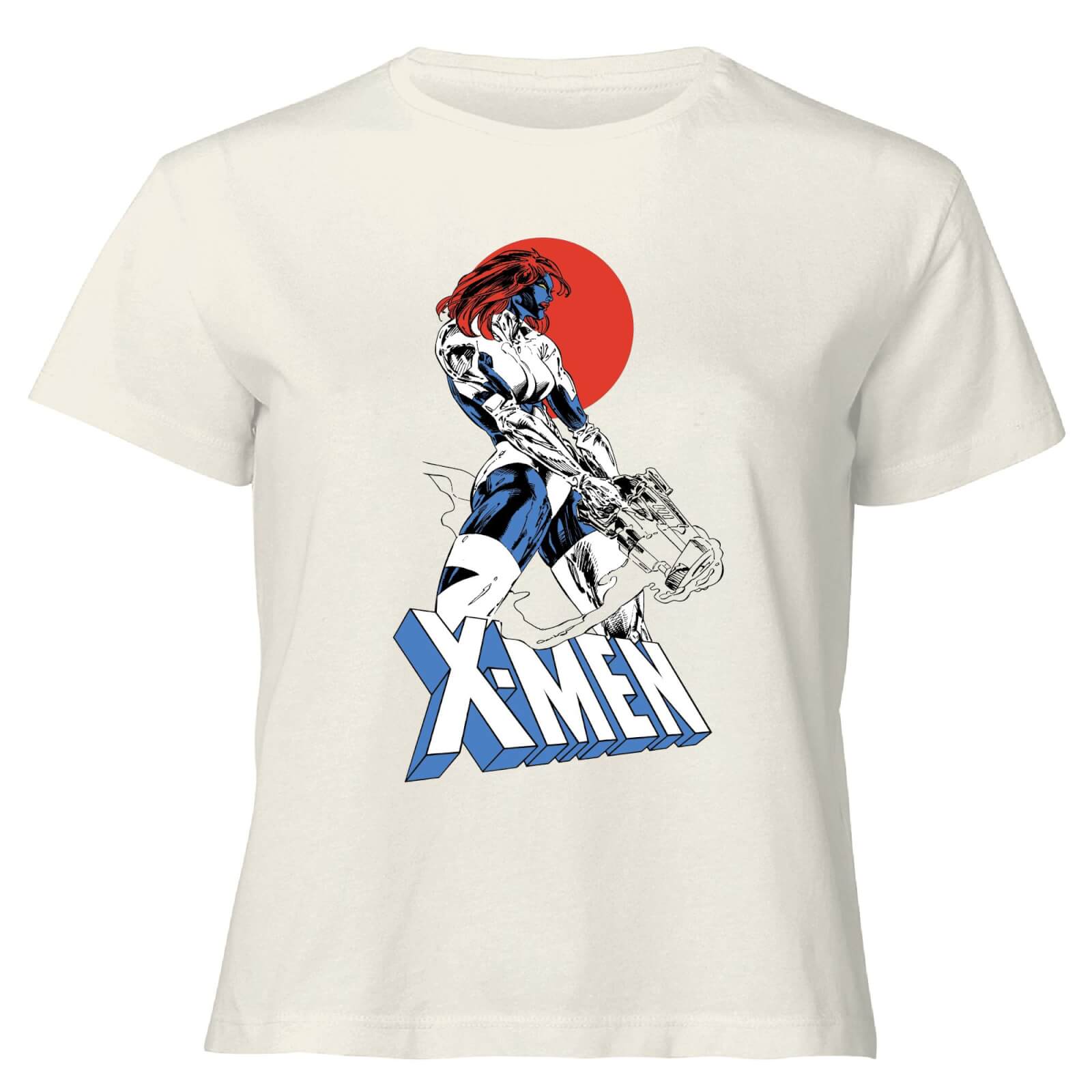 

X-Men Mystique Women's Cropped T-Shirt - Cream - XL