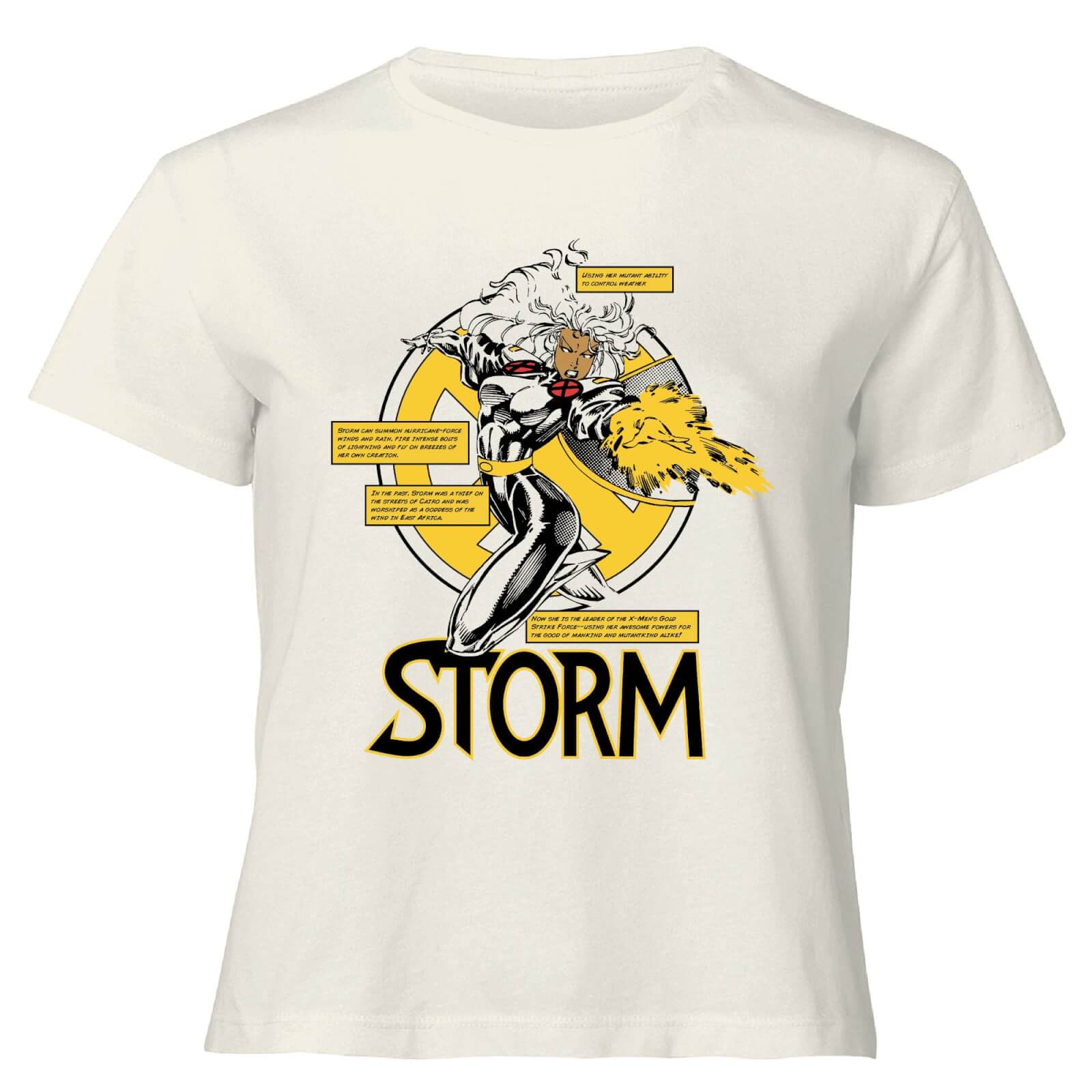 

X-Men Storm Bio Women's Cropped T-Shirt - Cream - XXL