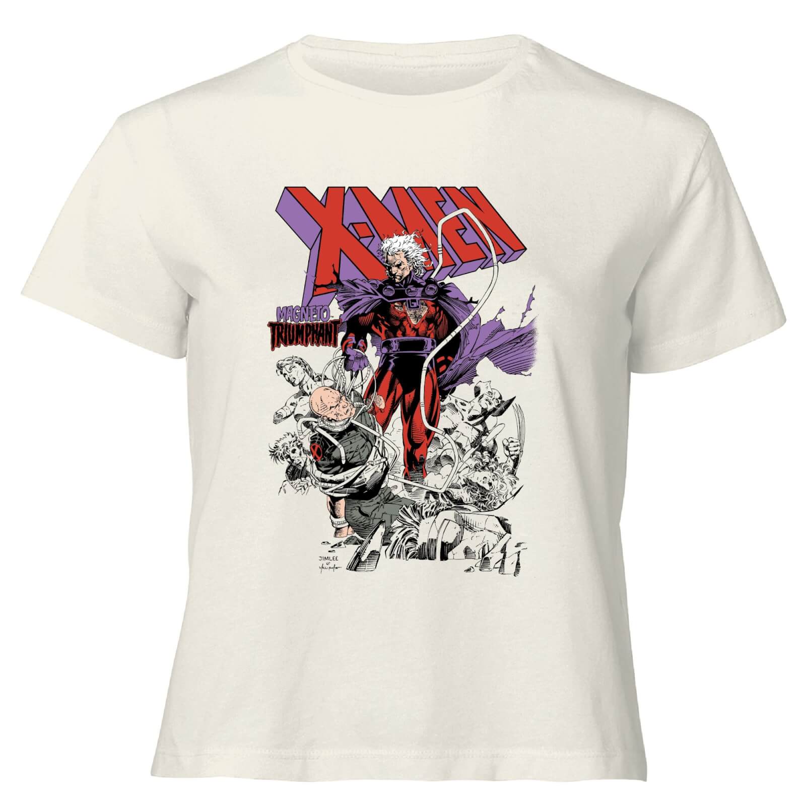 X-Men Magneto Triumphant Women's Cropped T-Shirt - Cream - S