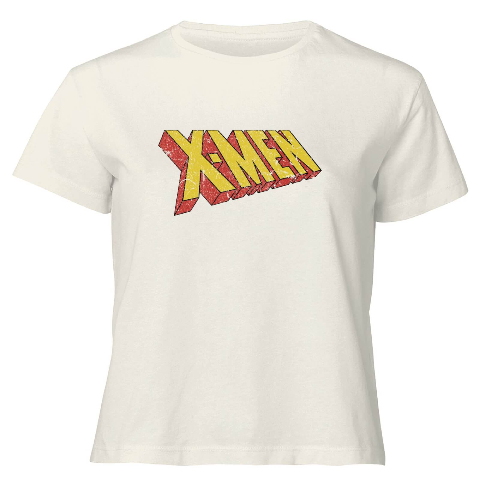 

X-Men Retro Logo Women's Cropped T-Shirt - Cream - L