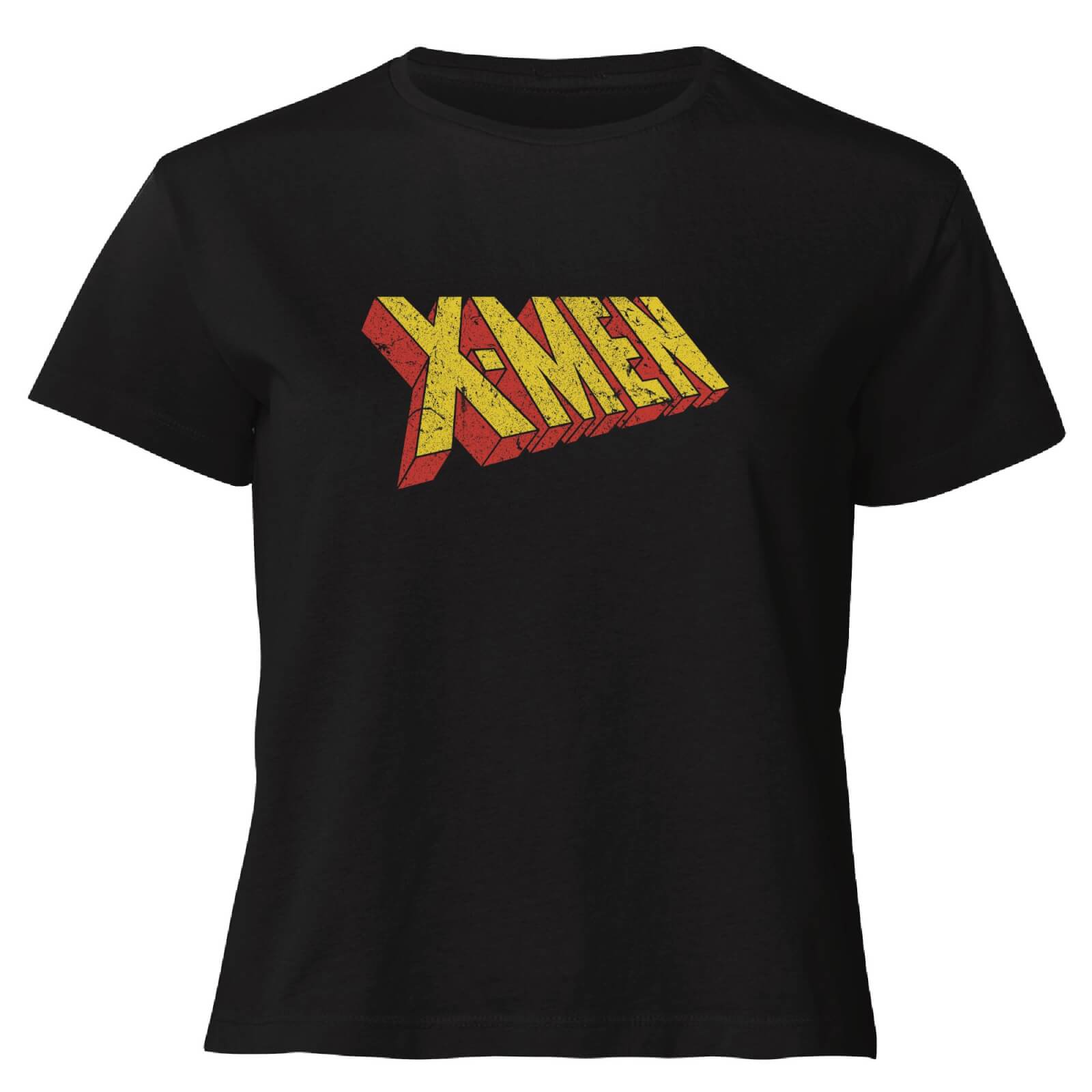X-Men Retro Logo Women's Cropped T-Shirt - Black - XXL