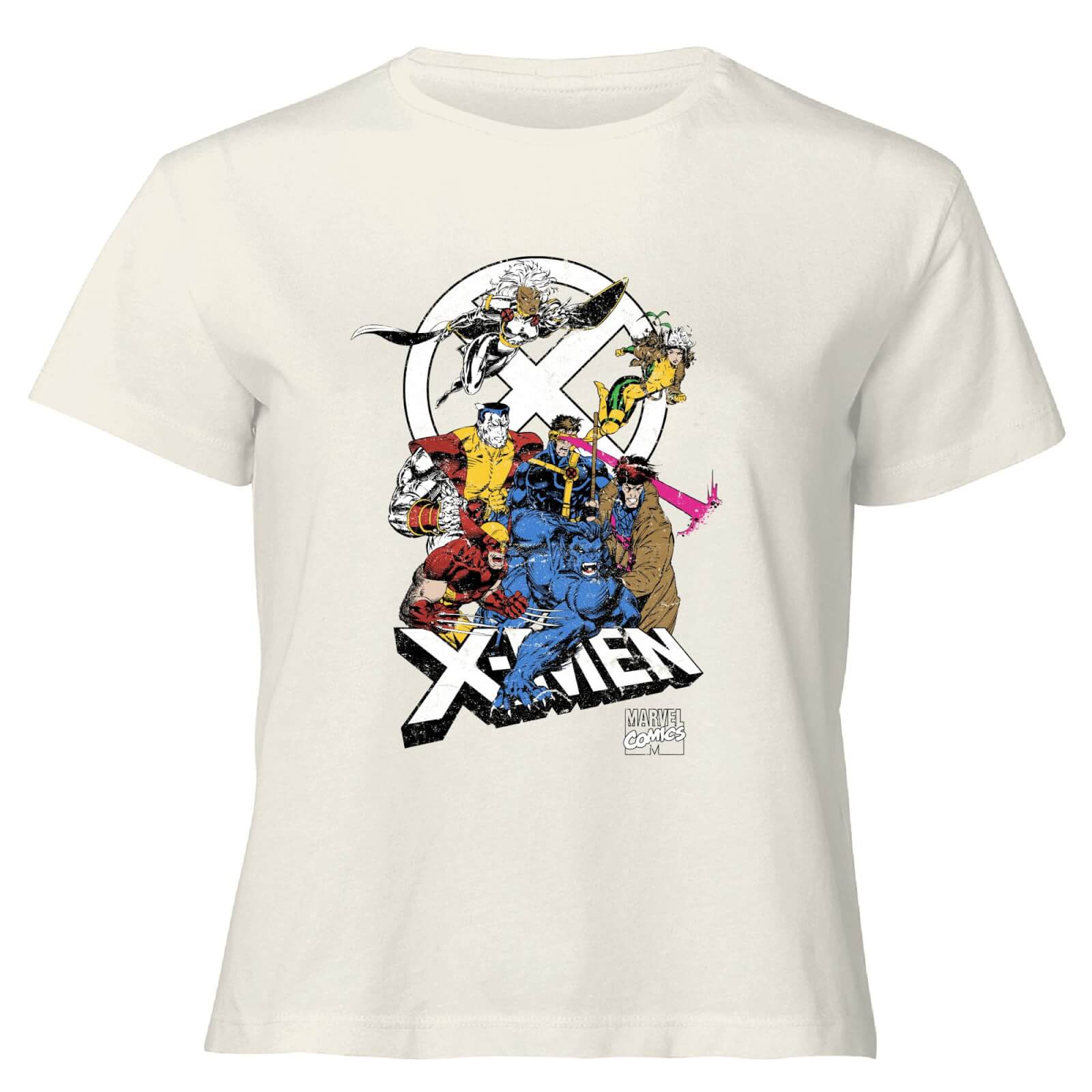 

X-Men Super Team Women's Cropped T-Shirt - Cream - M