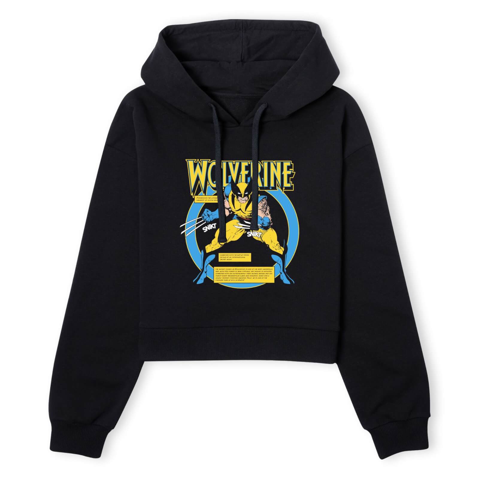 

X-Men Wolverine Bio Women's Cropped Hoodie - Black - XS