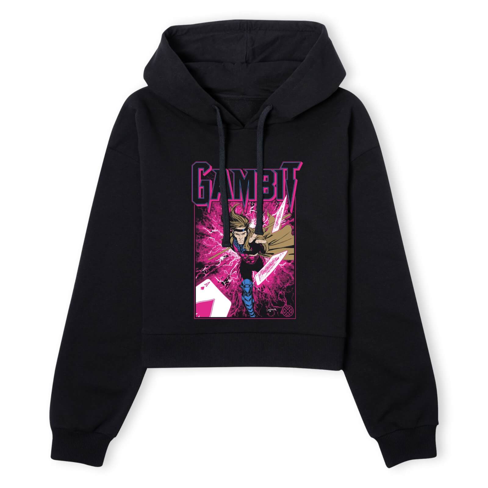 

X-Men Gambit Women's Cropped Hoodie - Black - XS
