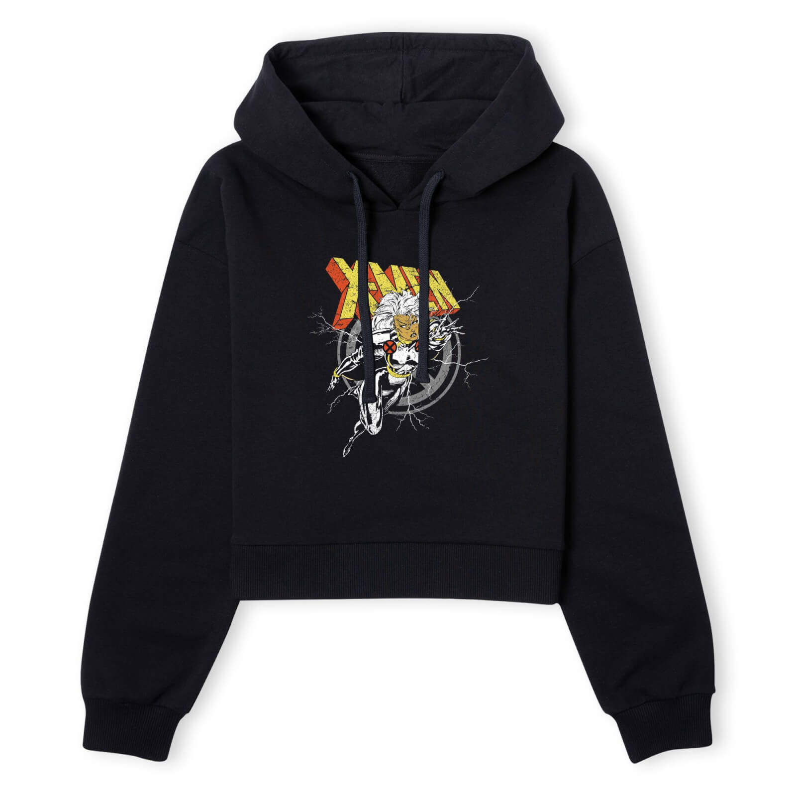 X-Men Storm Women's Cropped Hoodie - Black - XXL
