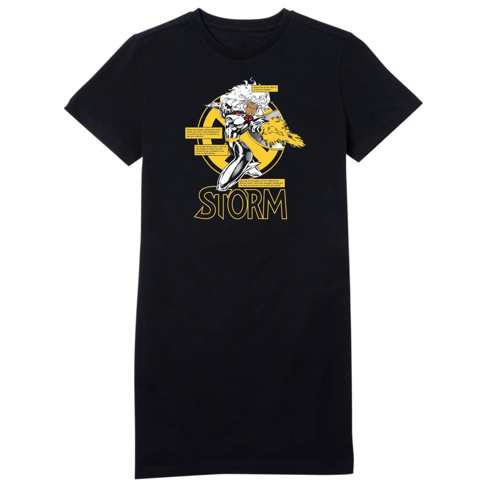 X-Men Storm Bio Women's T-Shirt Dress - Black - S