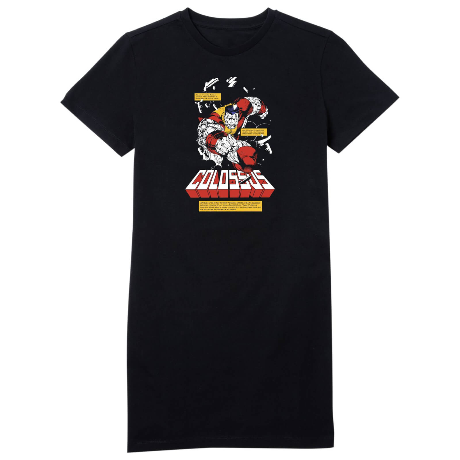 X-Men Colossus Bio  Women's T-Shirt Dress - Black - S