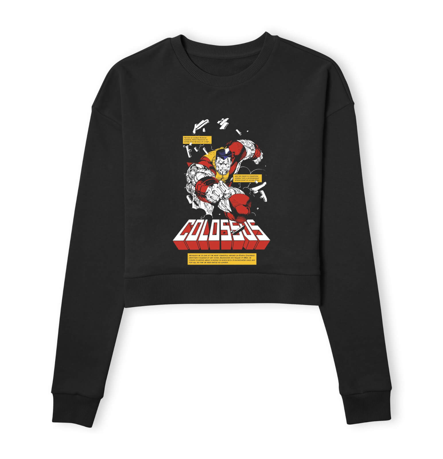 

X-Men Colossus Bio Women's Cropped Sweatshirt - Black - L