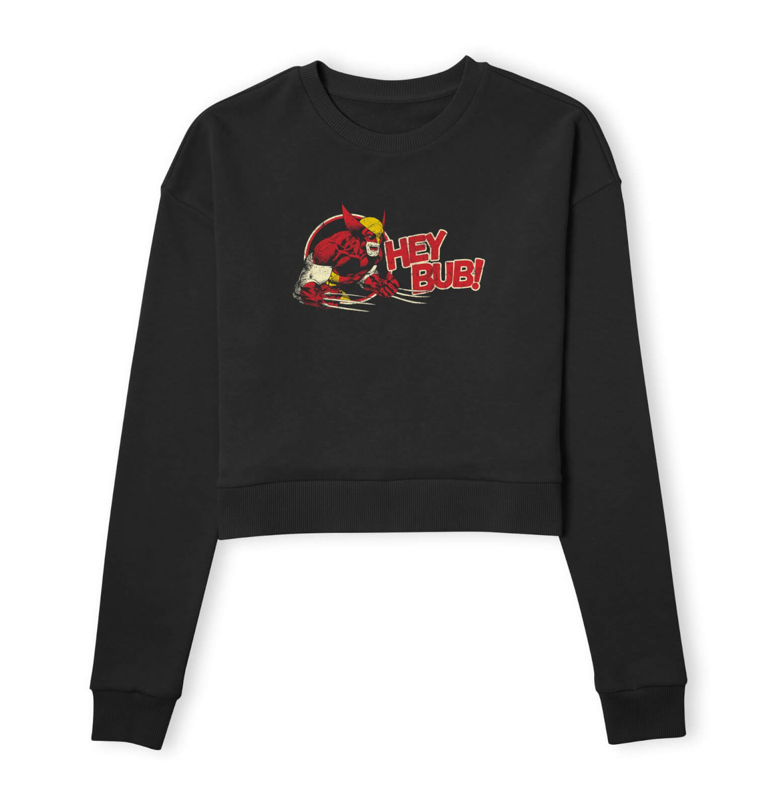 

X-Men Hey Bub! Women's Cropped Sweatshirt - Black - L