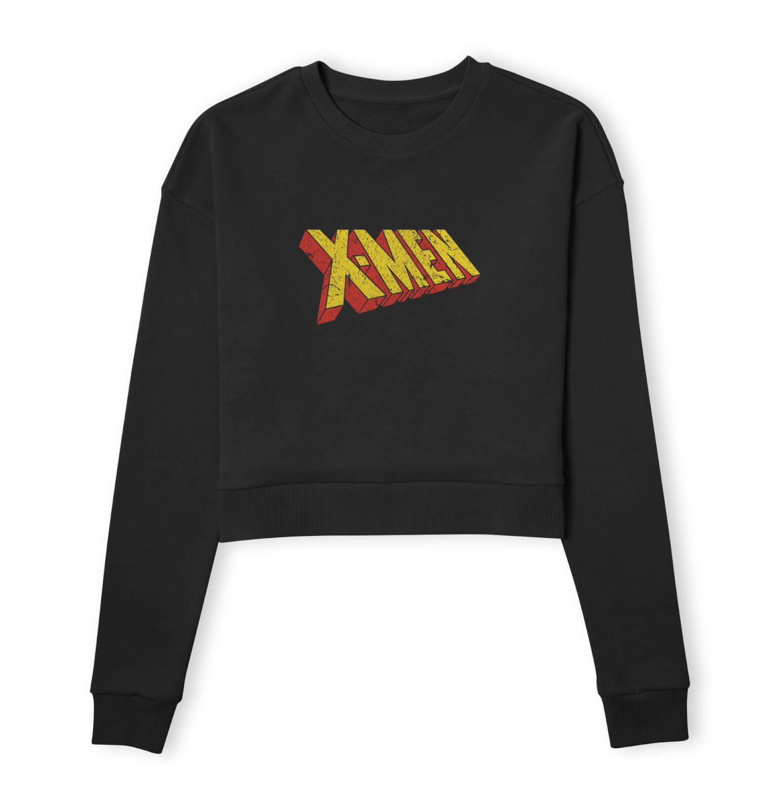 

X-Men Retro Logo Women's Cropped Sweatshirt - Black - XXL