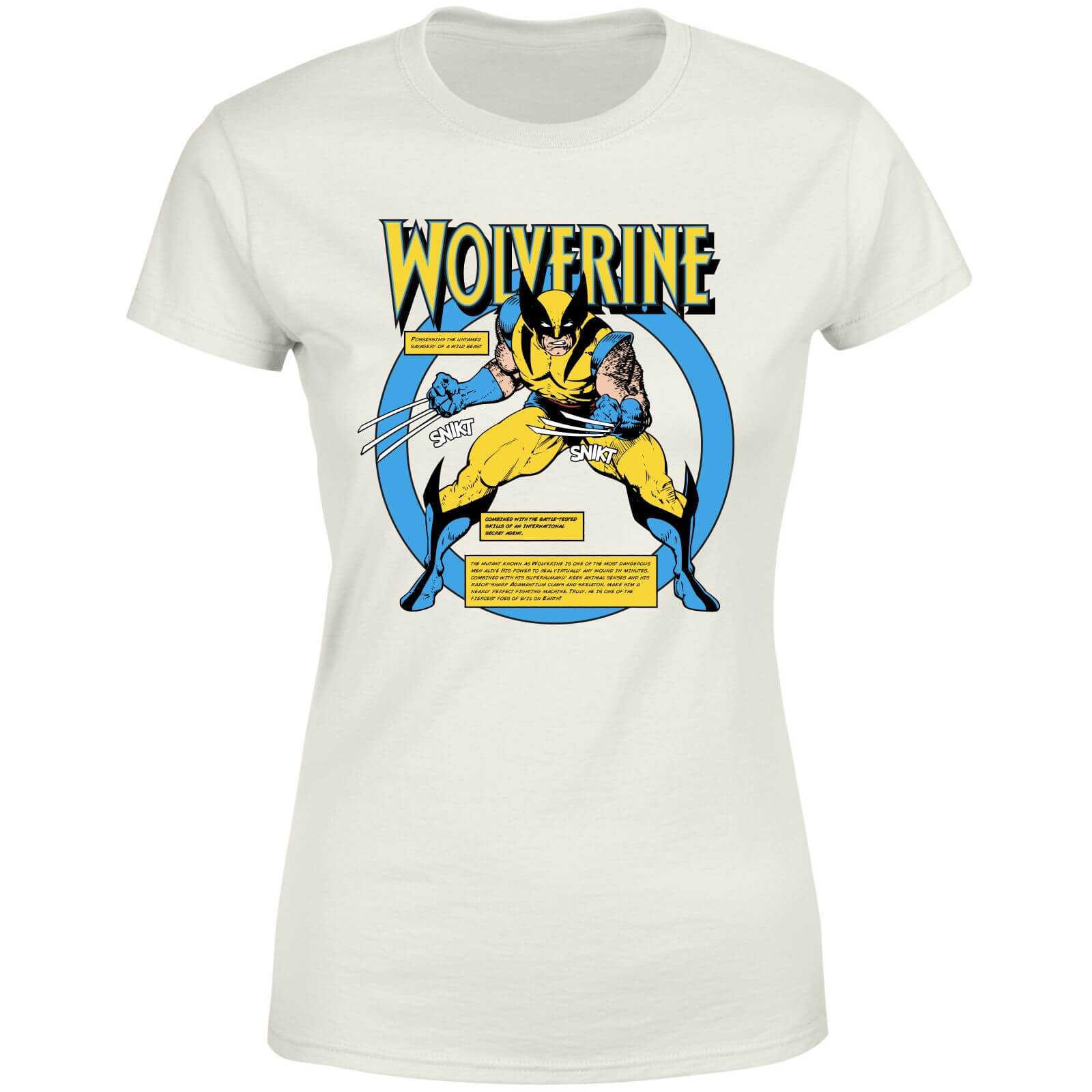 X-Men Wolverine Bio Women's T-Shirt - Cream - XXL