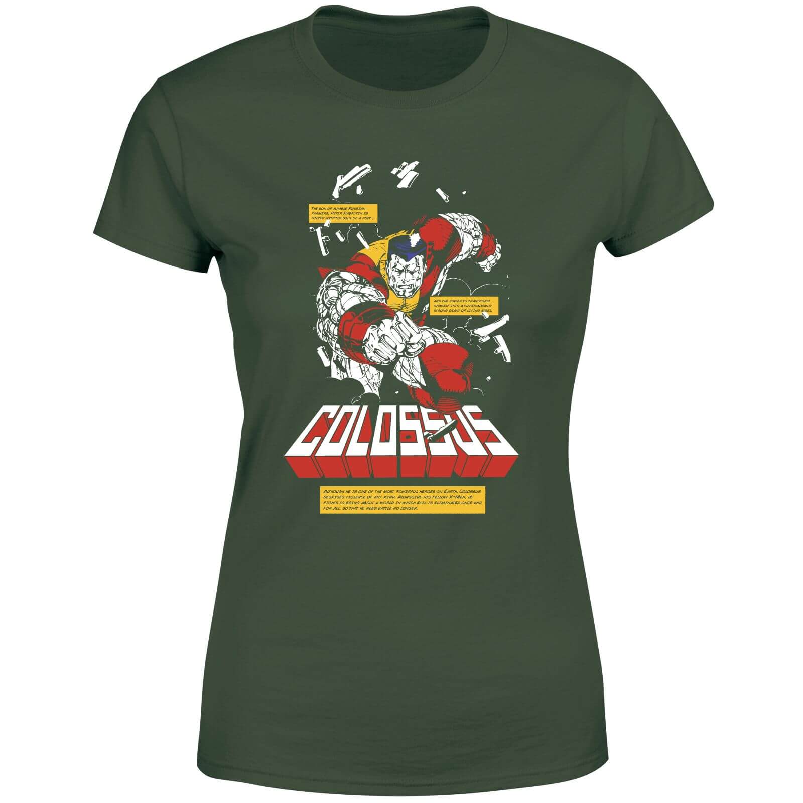 X-Men Colossus Bio  Women's T-Shirt - Green - S