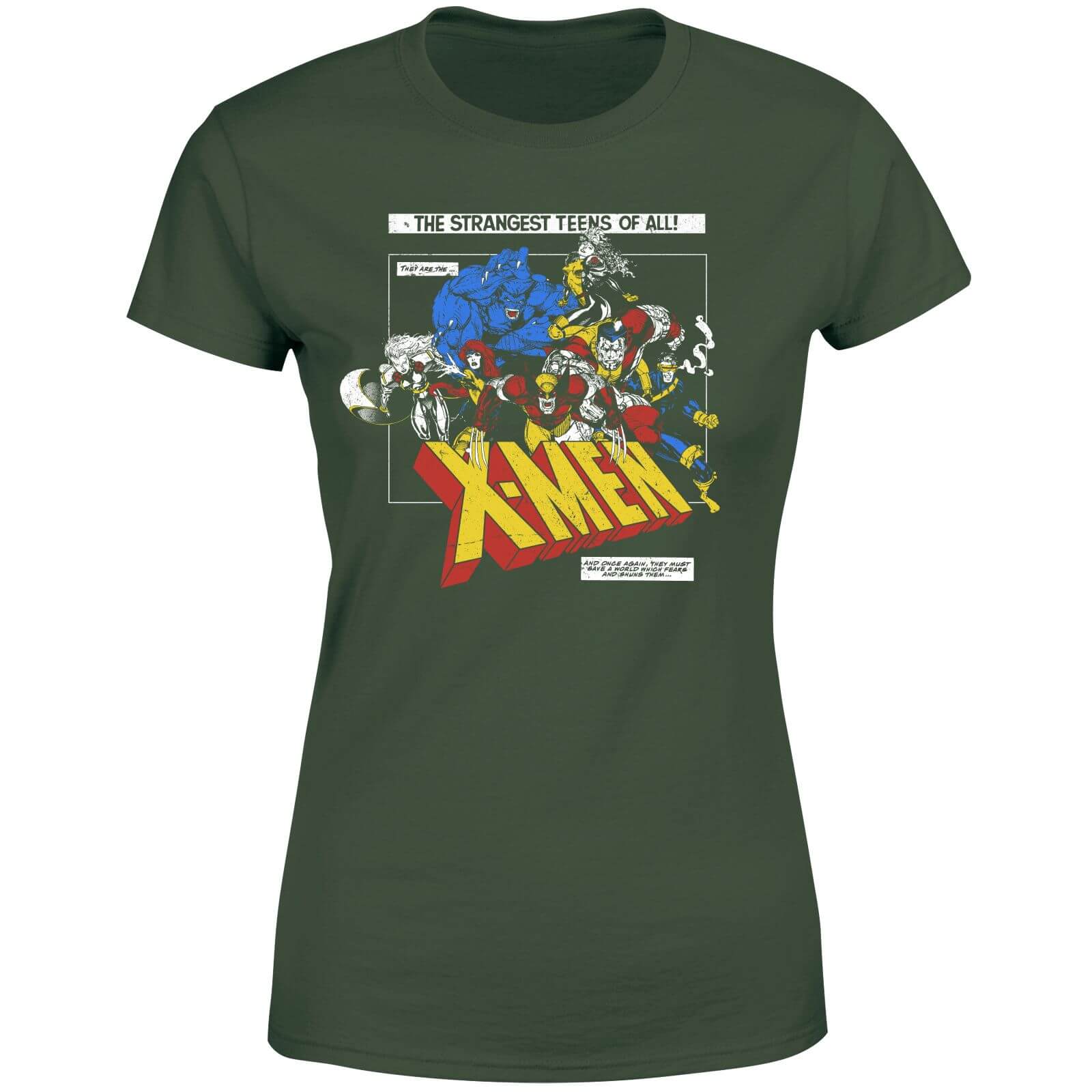 X-Men Retro Team Up Women's T-Shirt - Green - XS
