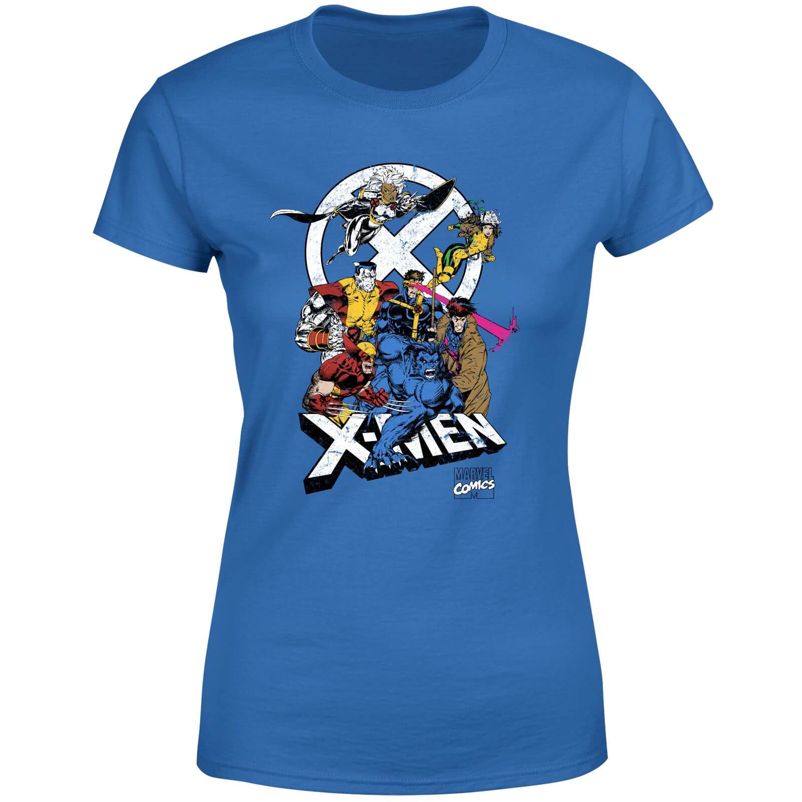 X-Men Super Team Women's T-Shirt - Blue - XL