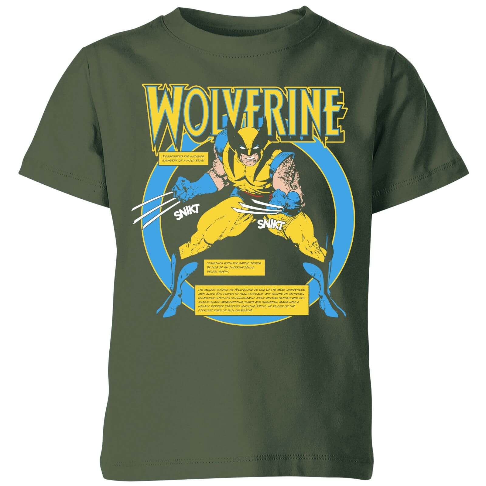 

X-Men Wolverine Bio Kids' T-Shirt - Green - 3-4 Anni