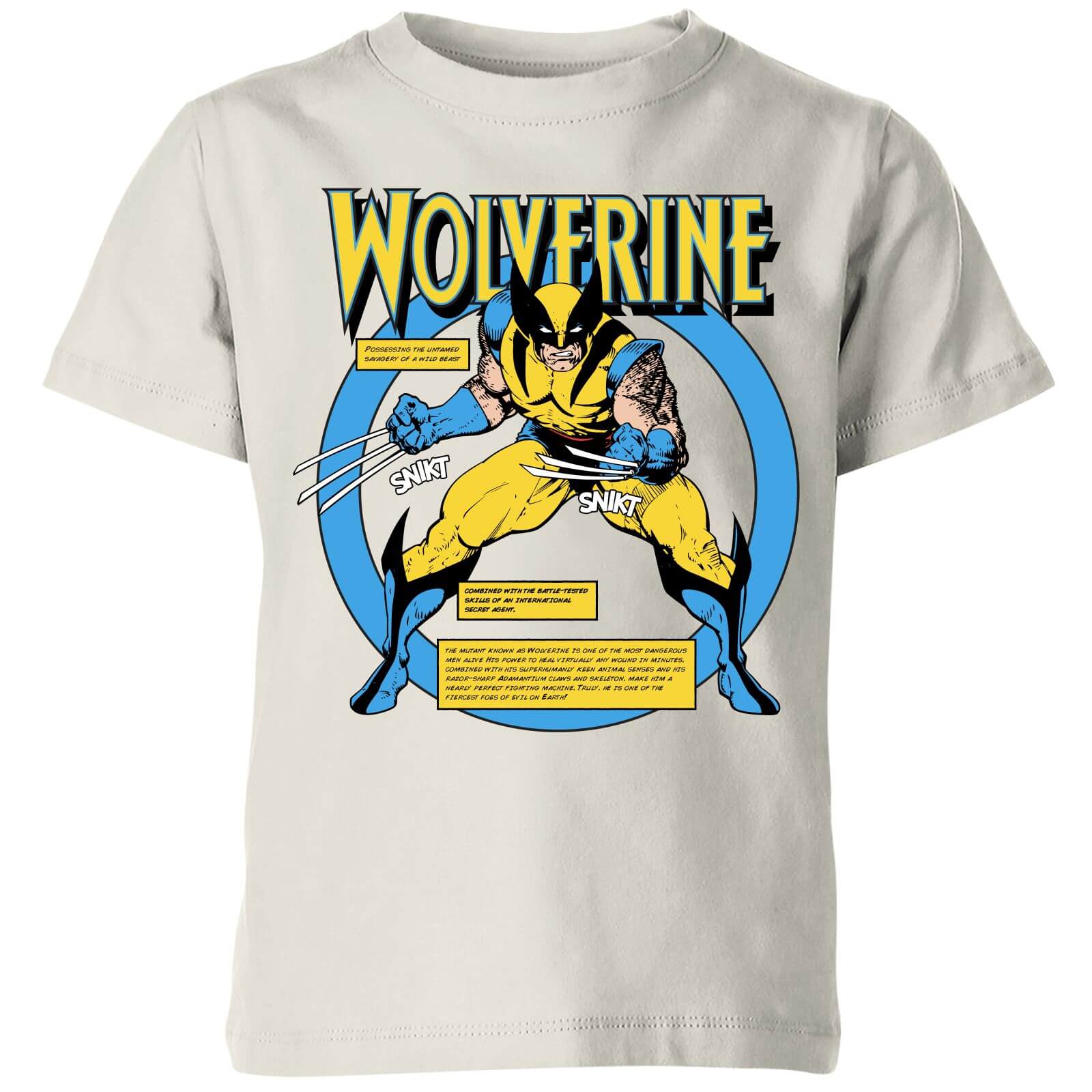 

X-Men Wolverine Bio Kids' T-Shirt - Cream - 3-4 Anni